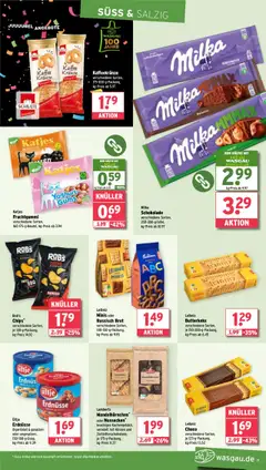 Wasgau Prospekt 	 - gültig ab dem 14.07.2025 | Seite: 15 | Produkte: Ultje erdnusse, Schokolade, Brot, Chips
