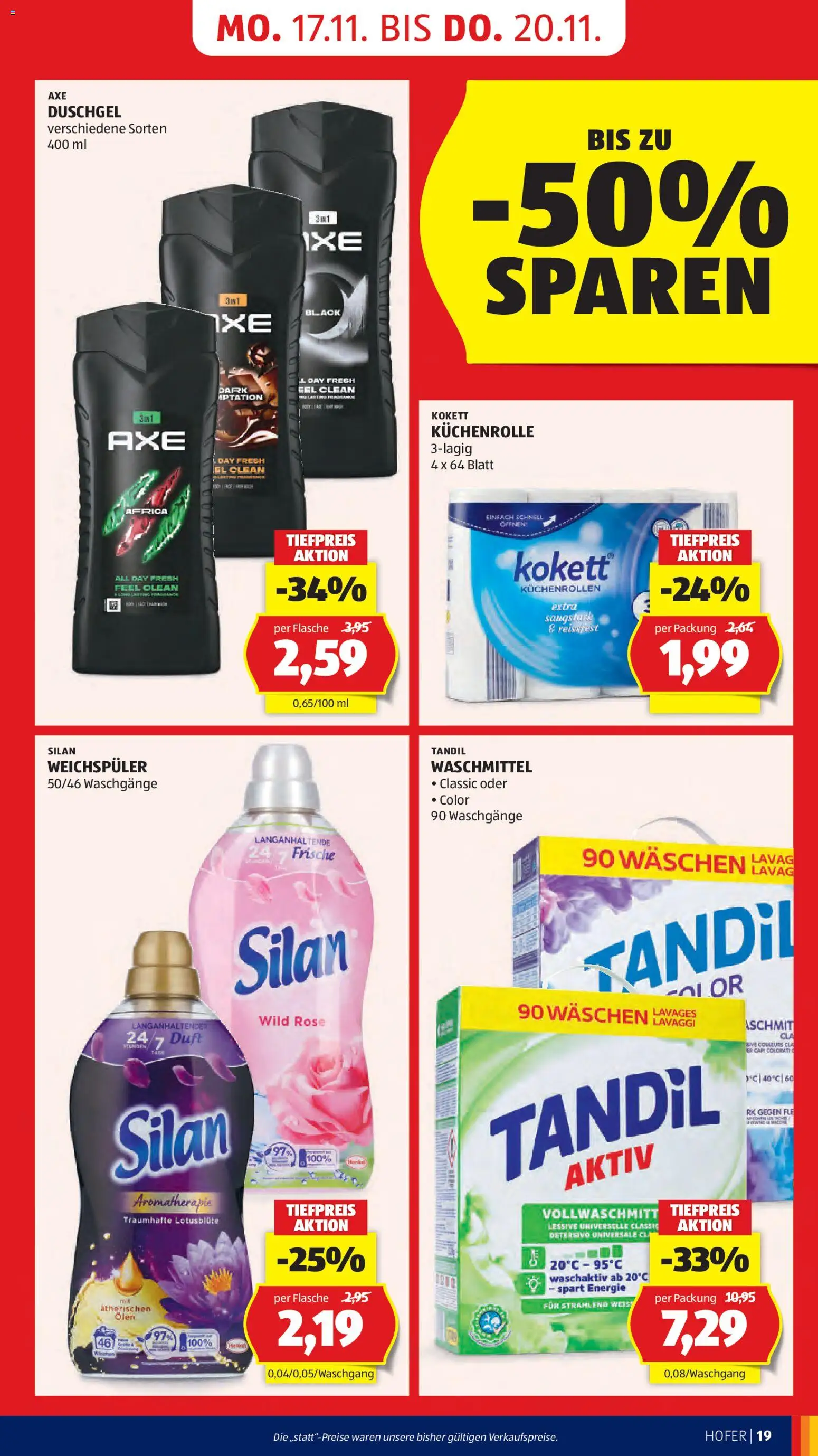 Hofer - Black Friday gültig ab 14.11.2025 | Seite: 21 | Produkte: Duft, Duschgel, Weichspüler, Waschmittel