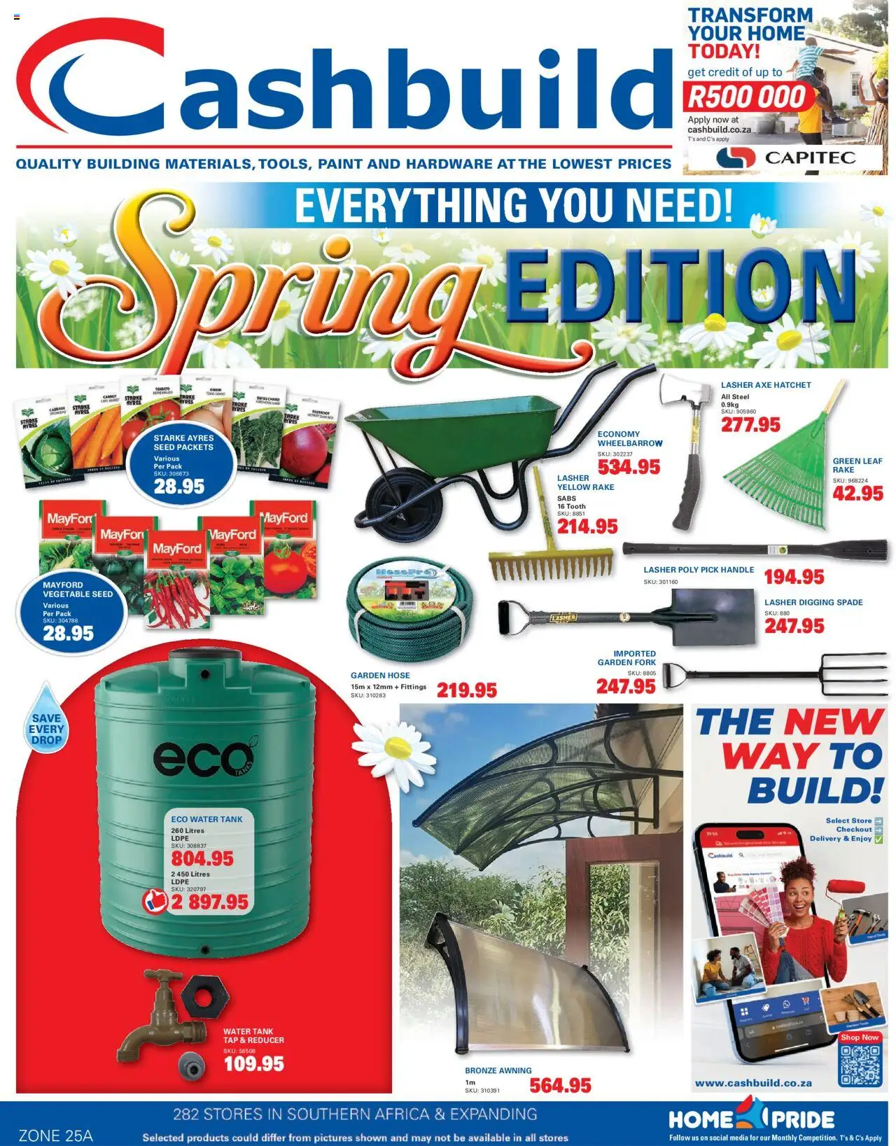 Cashbuild Western Cape - Catalogue	 │ valid from 25.08.2025 | Page: 1 | Products: Tank, Paint, Wheelbarrow, Garden fork