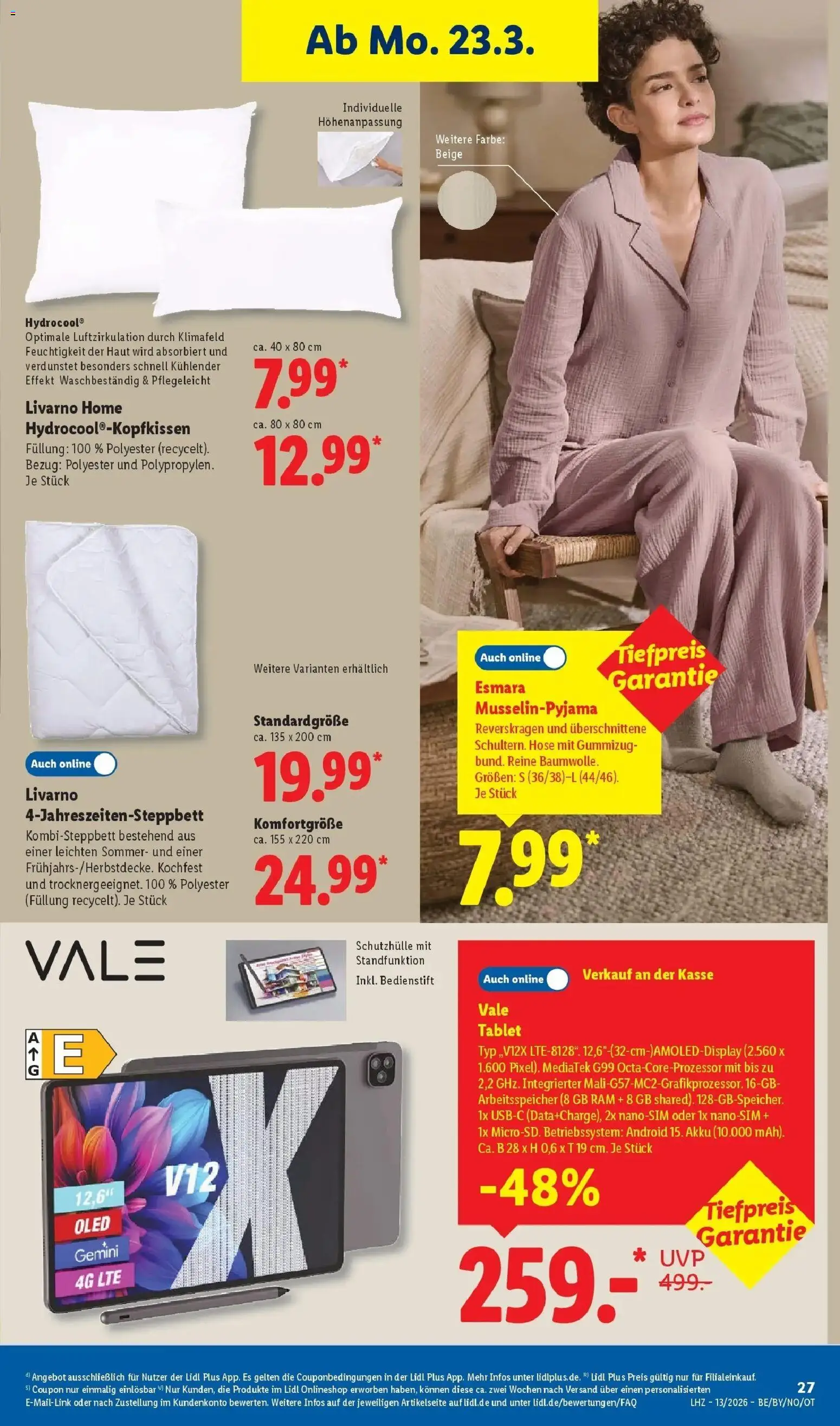Lidl Prospekt Emlichheim – gültig ab 23.03.2026 | Seite: 43 | Produkte: Hose, Tablet