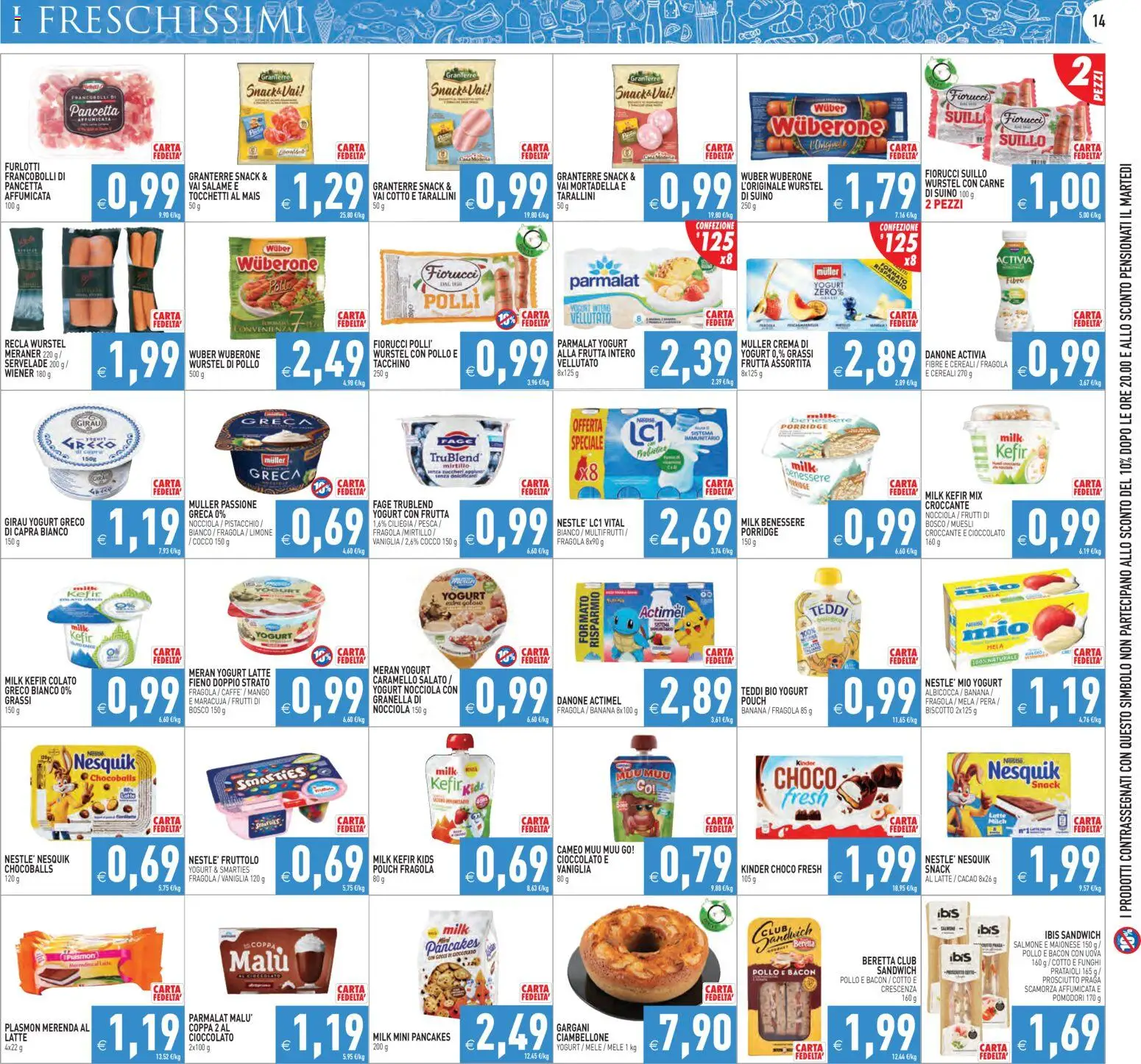 Volantino PIM Supermercati del 07.04.2026 | Pagina: 14 | Prodotti: Pollo, Frutta, Suino, Crescenza