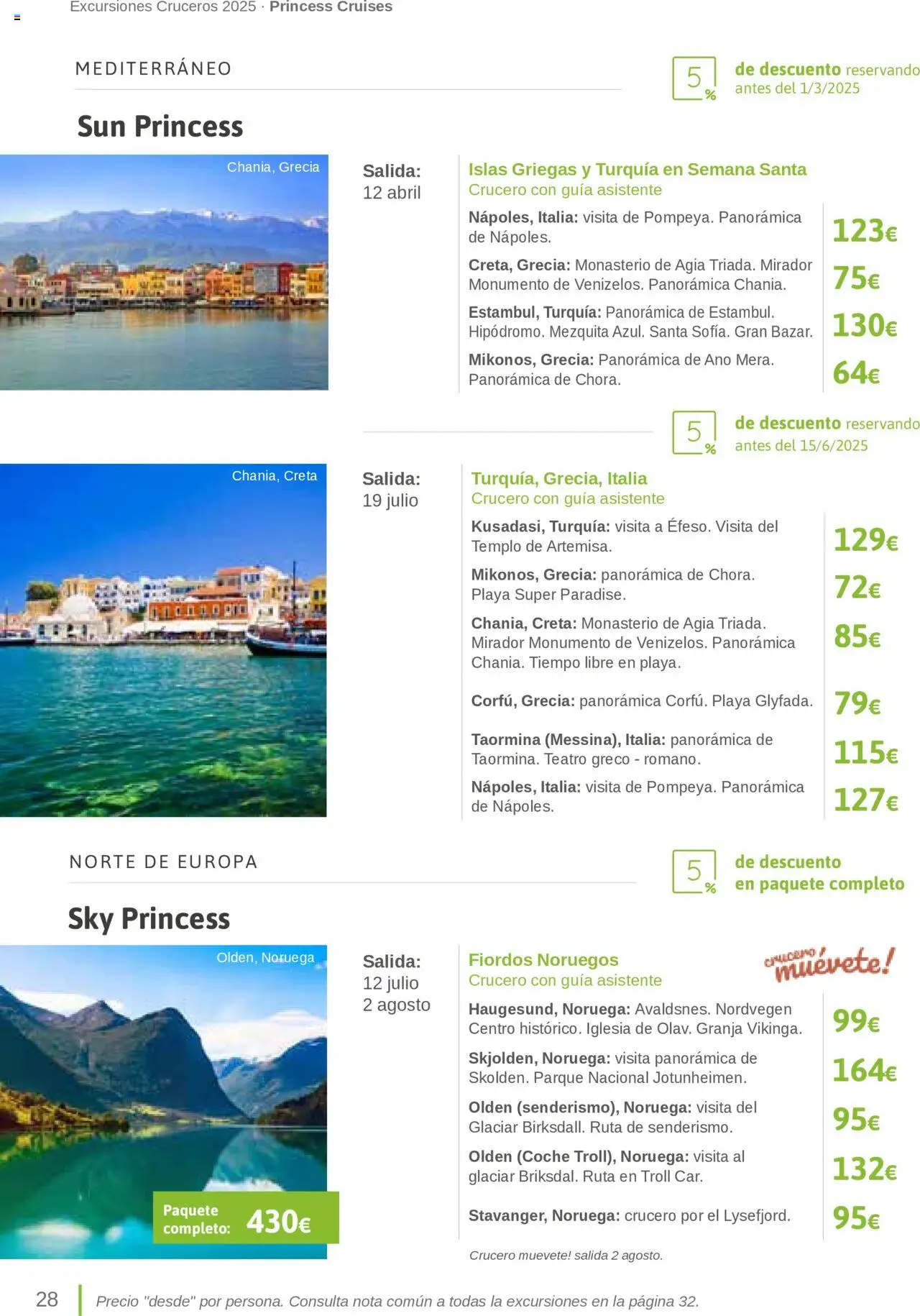 Viajes El Corte Inglés Excursiones Cruceros │ válido desde el 27.03.2025 | Página: 28