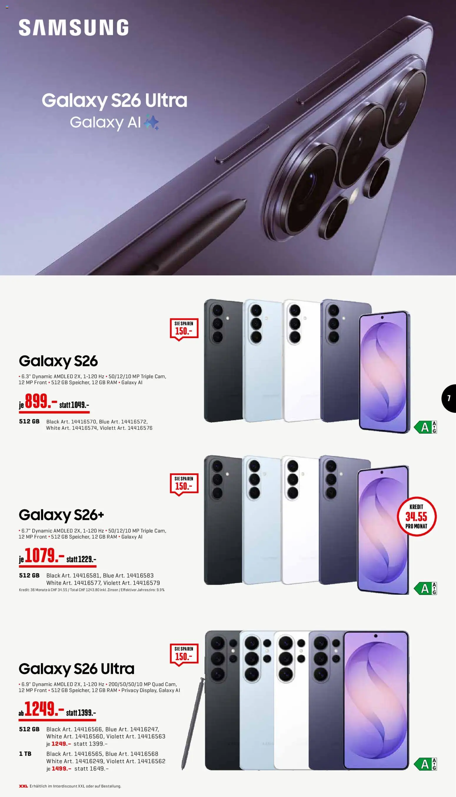 Interdiscount aktionen – gültig ab 20.04.2026 | Seite: 7 | Produkte: Samsung