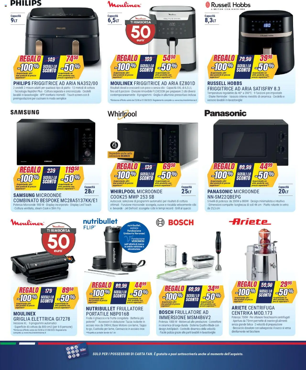 Volantino Trony del 03.07.2025 | Pagina: 24 | Prodotti: Frullatore, Vassoio, Batteria, Samsung