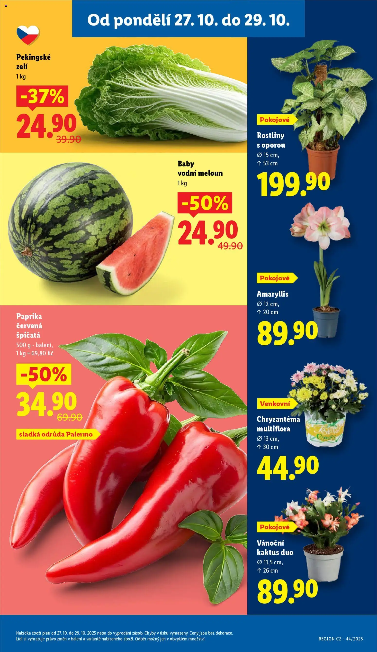 Lidl leták od 27.10.2025 | Strana: 9 | Produkty: Meloun, Zelí, Paprika, Paprika červená