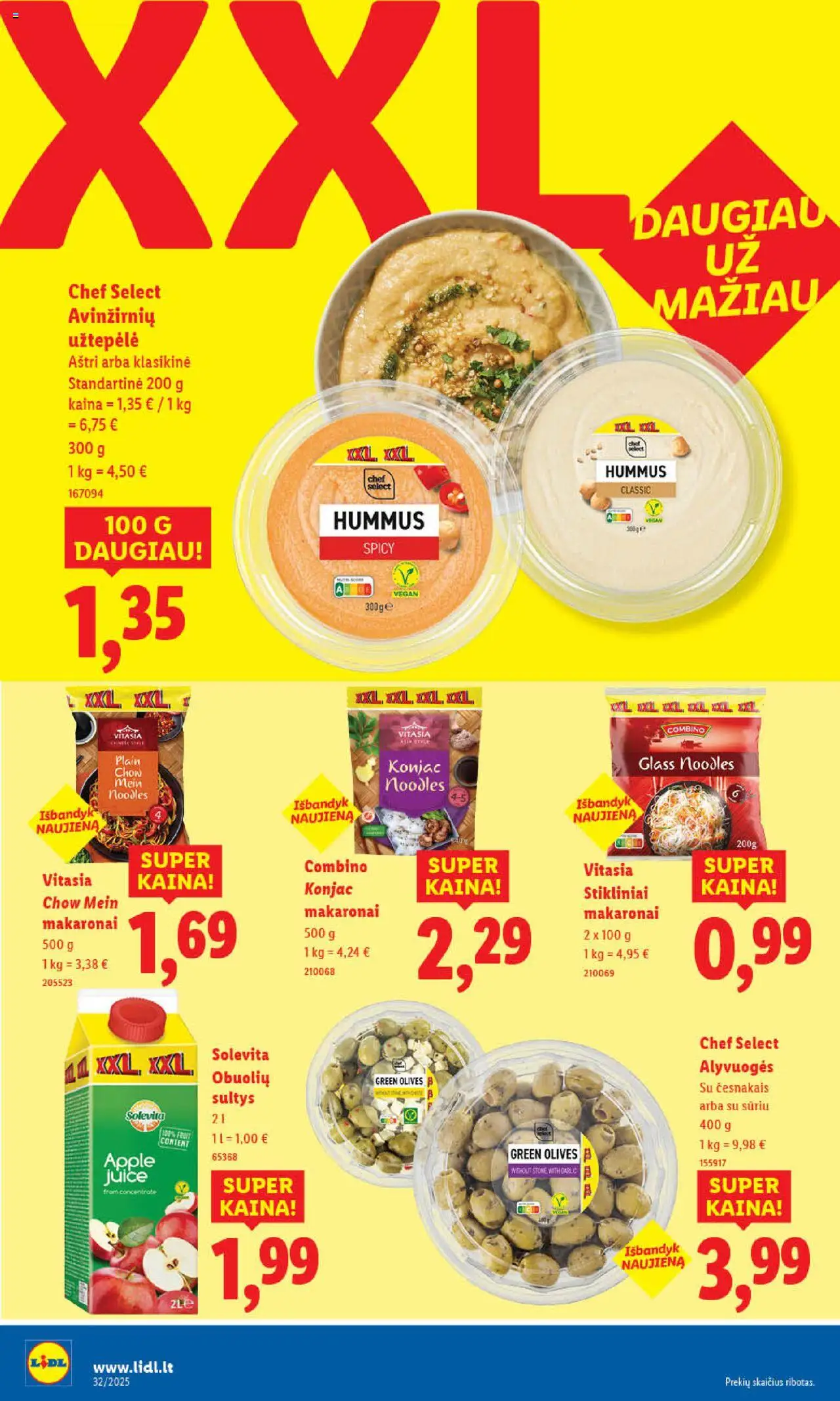 LIDL - Leidinys│galioja nuo 04.08.2025 | Puslapis: 14 | Prekių: Užtepėlė, Sultys, Makaronai