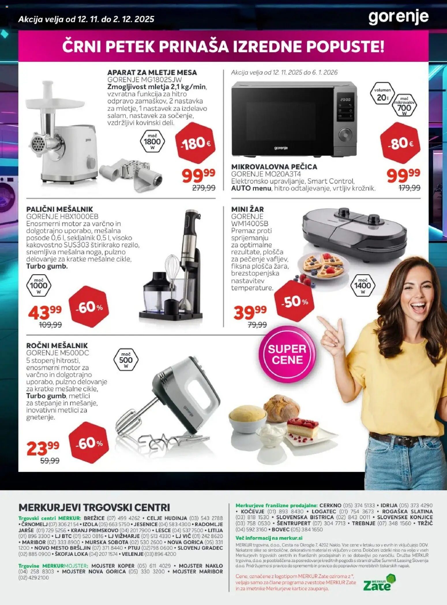 Novi Merkur katalog ponudbe – veljaven od 12.11.2025 | Stran: 16 | Izdelki: Mesalnik, Pecica, Mikrovalovna pecica, Zar