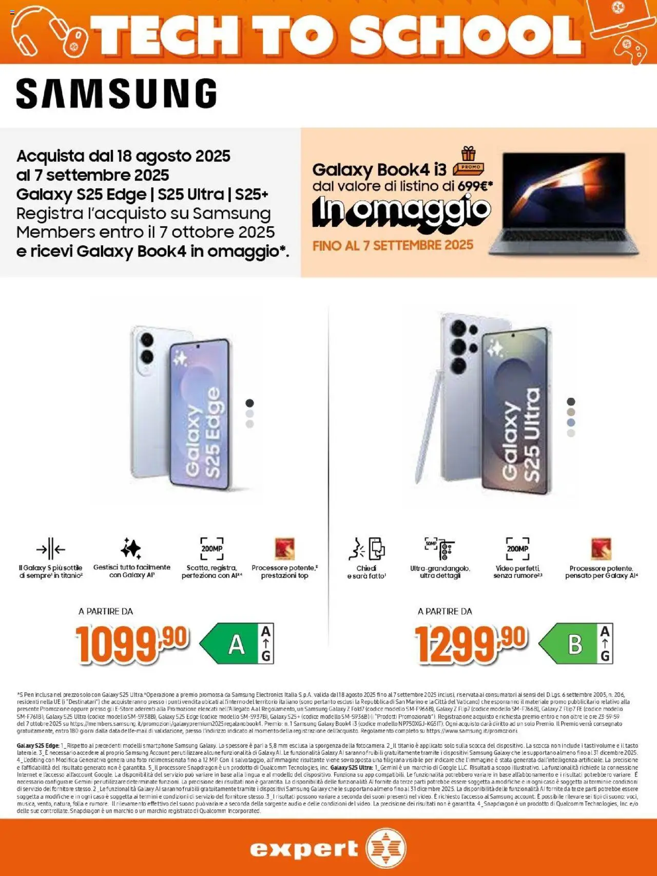 Volantino Expert del 14.08.2025 | Pagina: 10 | Prodotti: Smartphone samsung, Top, Video, Samsung