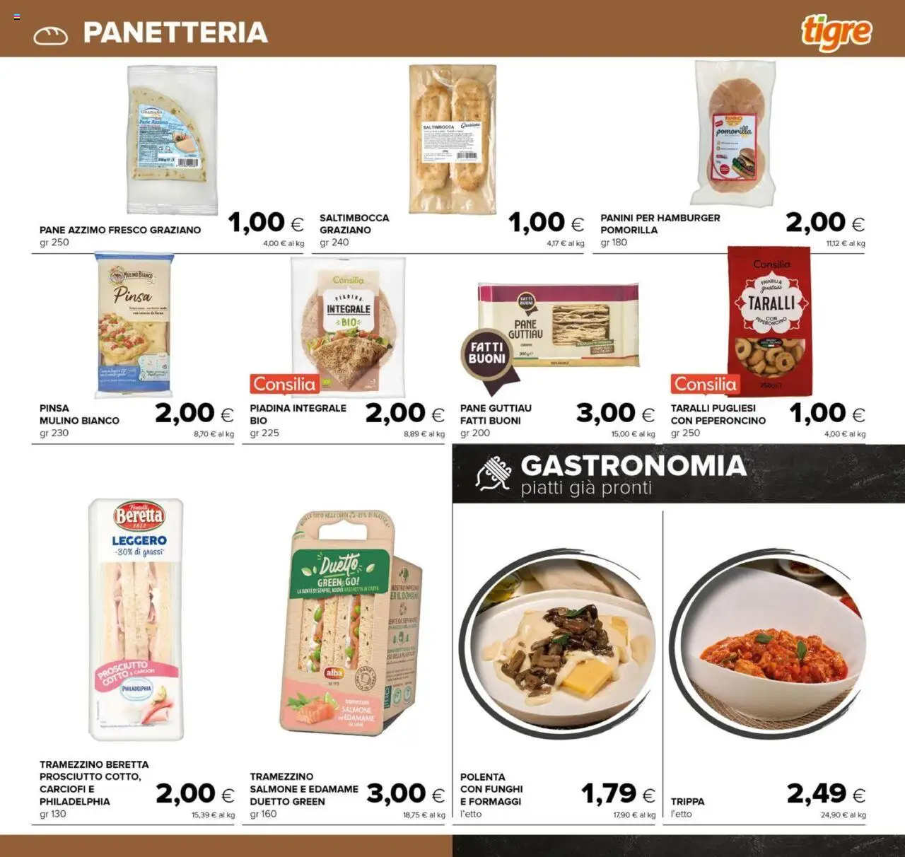Volantino Tigre del 25.09.2025 | Pagina: 9 | Prodotti: Prosciutto, Peperoncino, Funghi, Carciofi