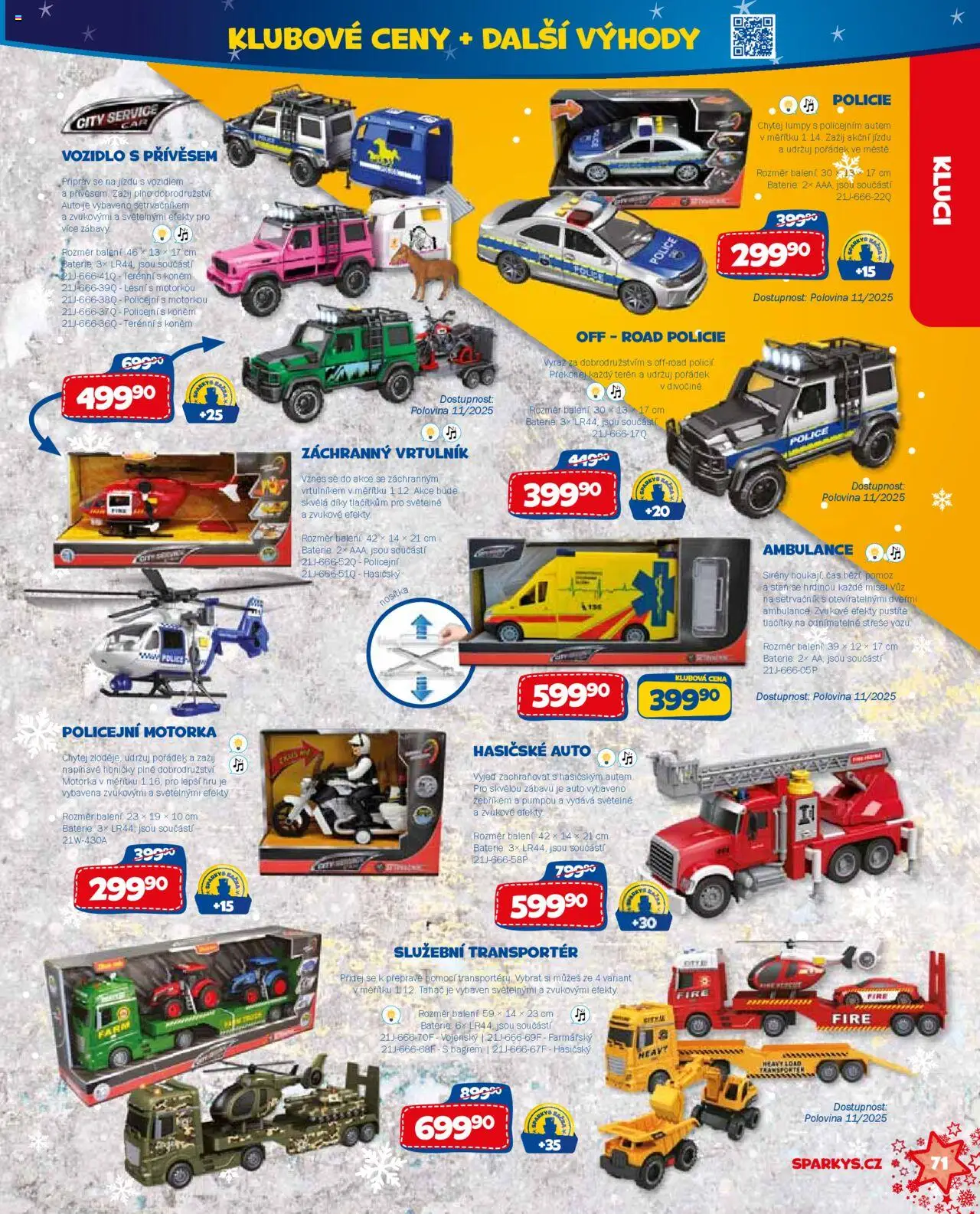 Sparkys katalog Vánoce od 01.10.2025 | Strana: 71 | Produkty: Police, Baterie, Stan