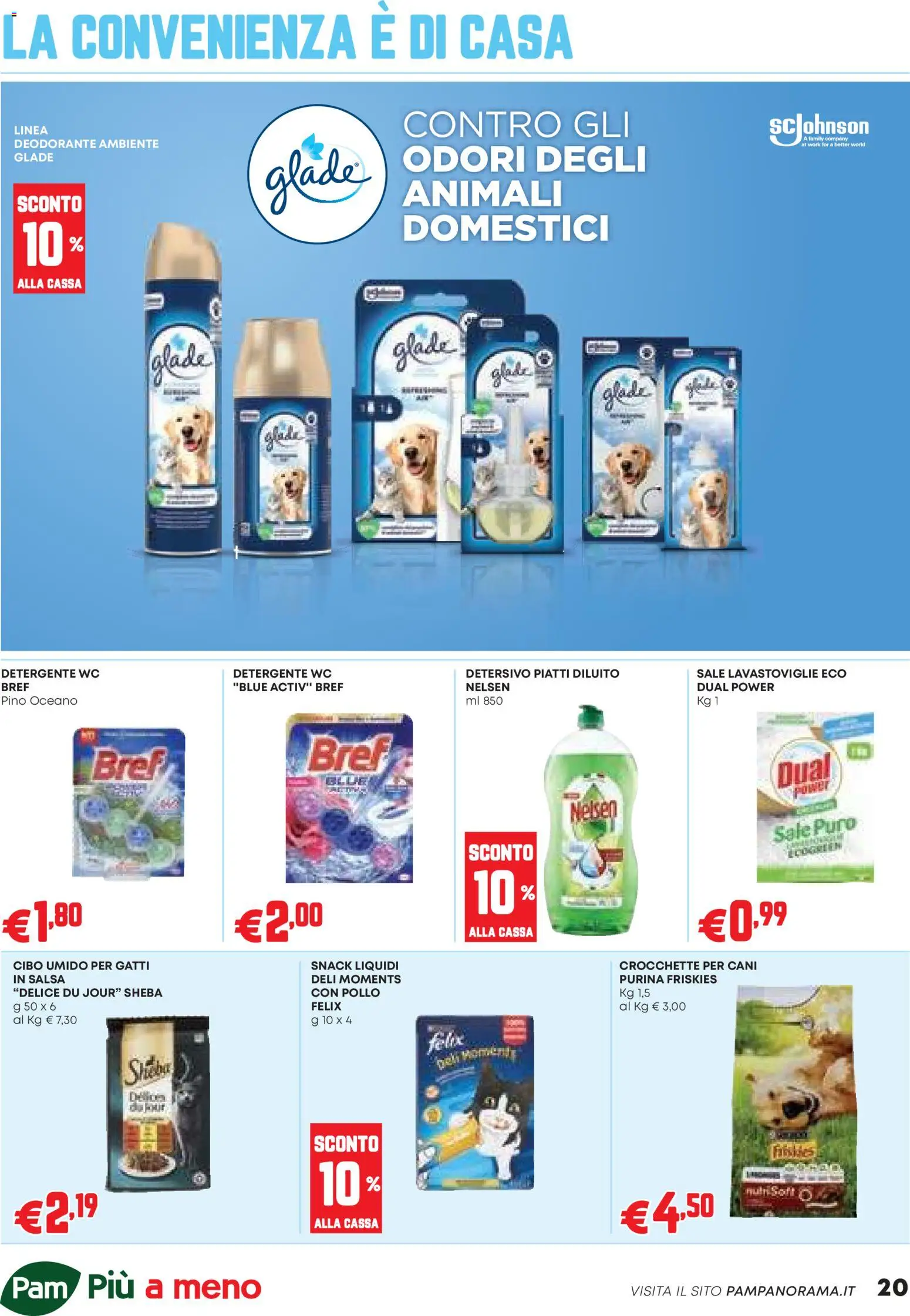 Volantino PAM del 26.02.2026 | Pagina: 20 | Prodotti: Pollo, Detergente, Lavastoviglie, WC