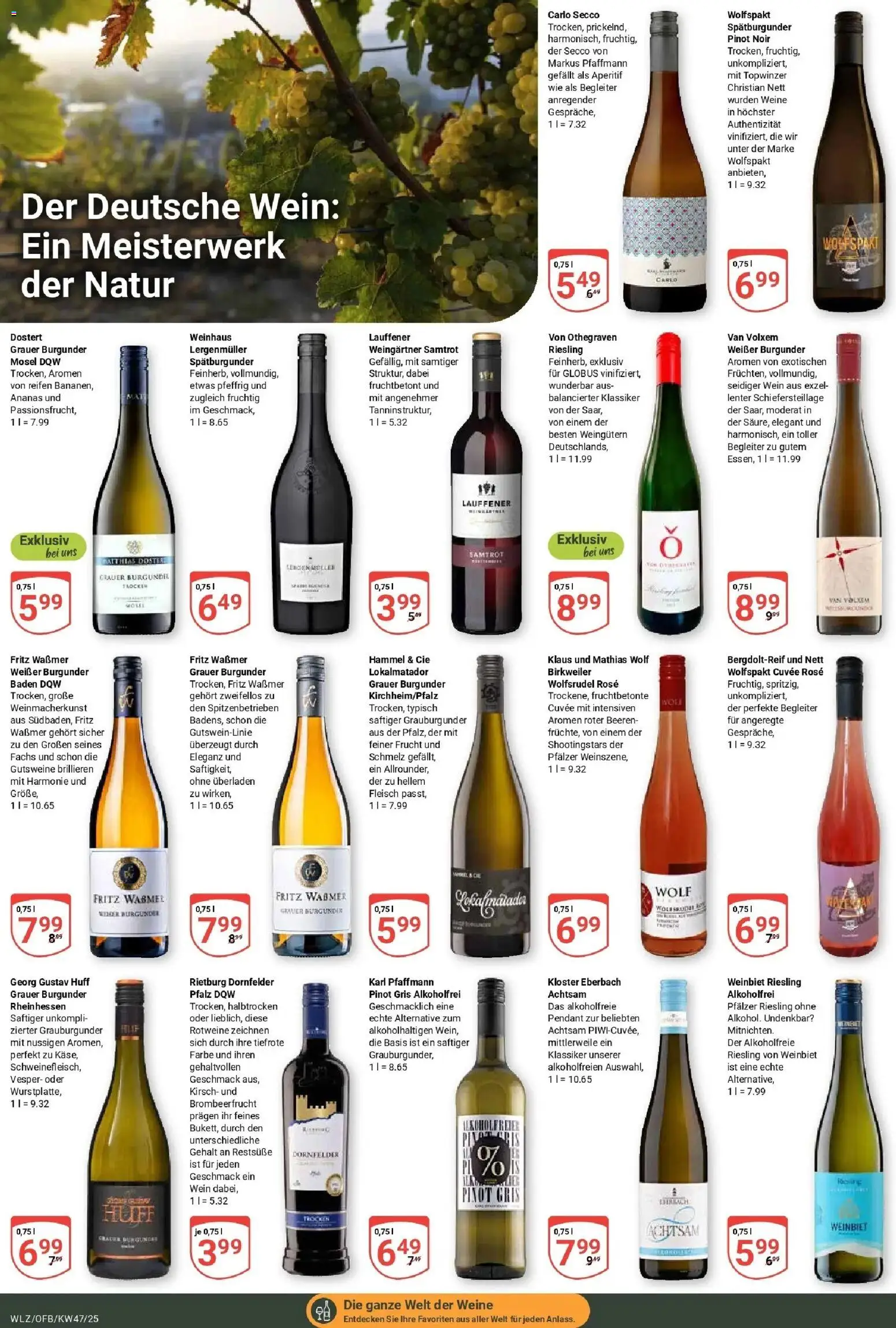 Globus prospekt Weischlitz	 – gültig ab 17.11.2025 | Seite: 16 | Produkte: Ananas, Wein, Fleisch