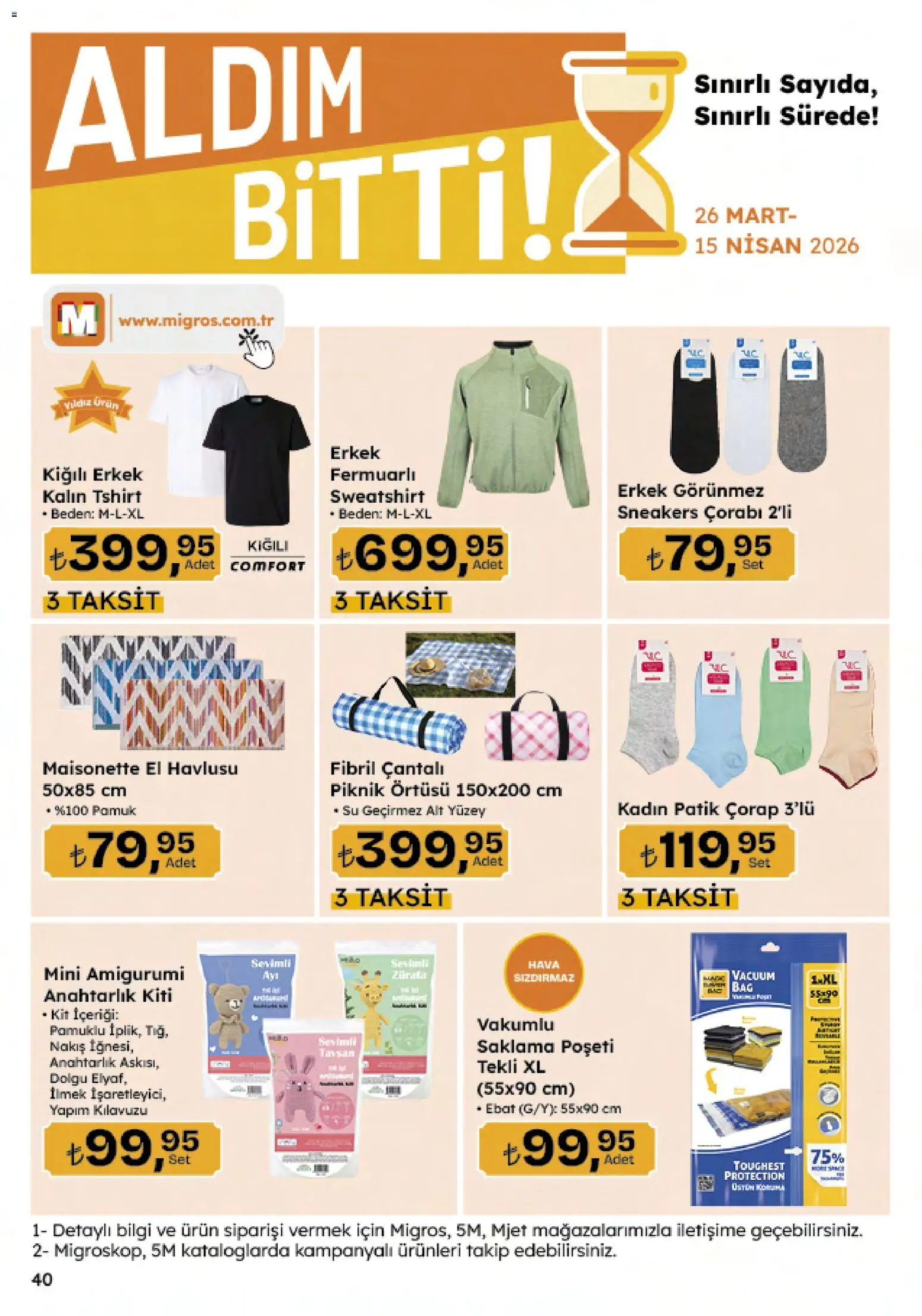 Migros Katalog - 5M Migroskop Dijital - 26.03.2026 tarihinden itibaren geçerlidir | Sayfa: 138 | Ürünler: Çorap, Su, El havlusu