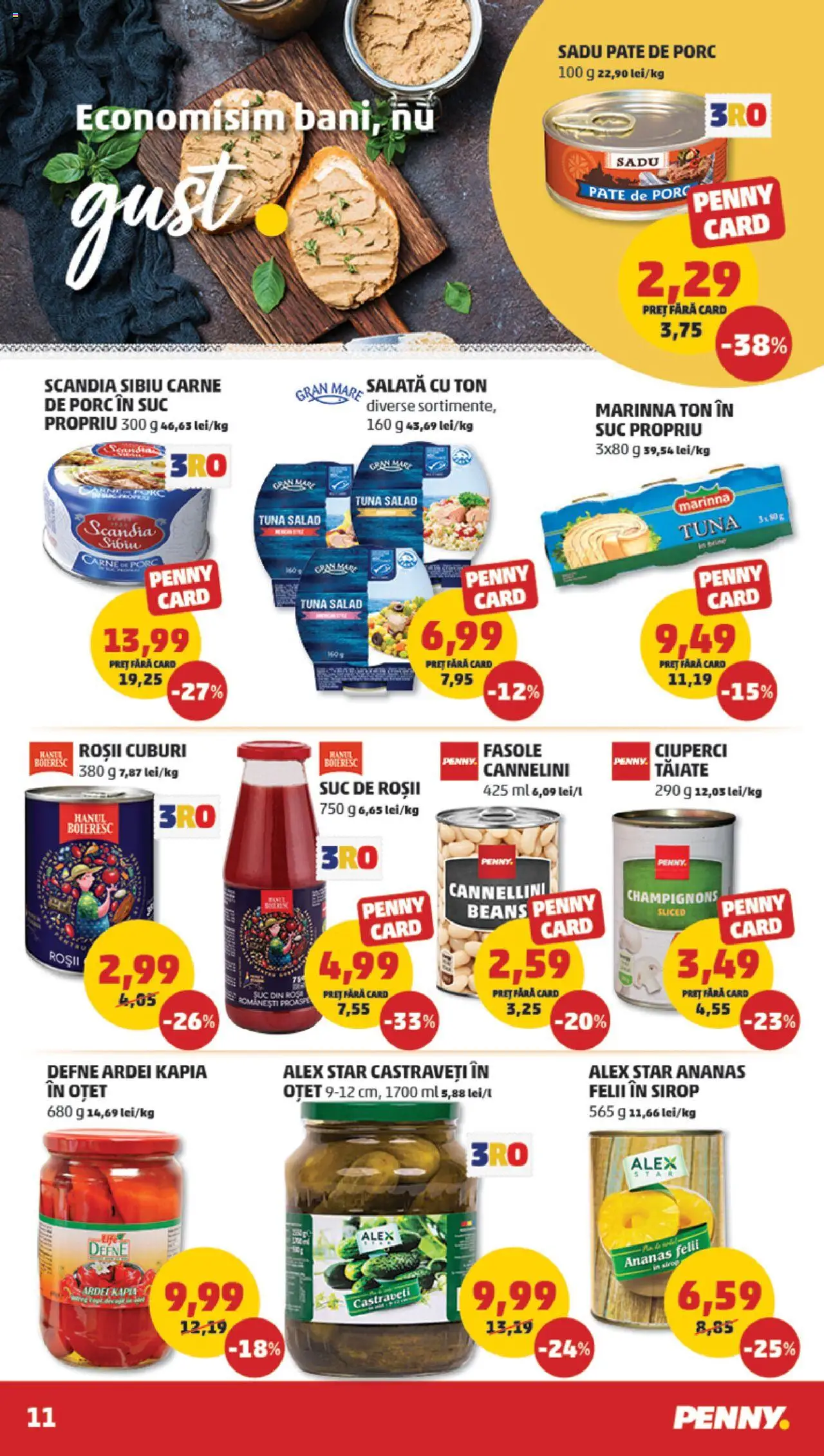 Noul catalog PENNY – valabil de la 08.10.2025 | Pagină: 11 | Produse: Pară, Ardei, Ananas, Sirop