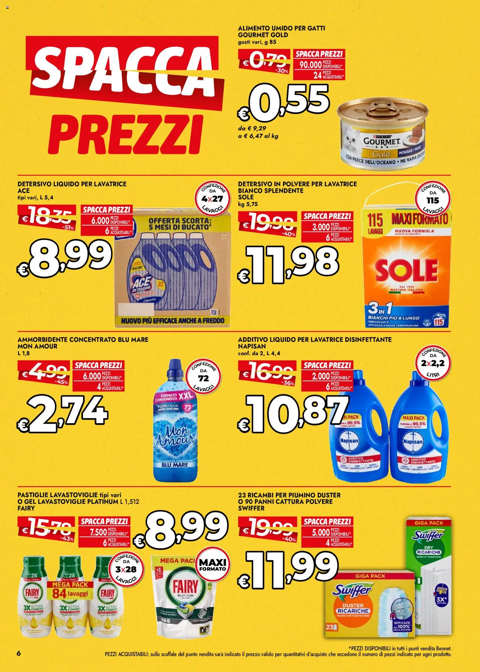 Volantino bennet del 12.02.2026 | Pagina: 6 | Prodotti: Ammorbidente, Pesce, Lavastoviglie, Profumo