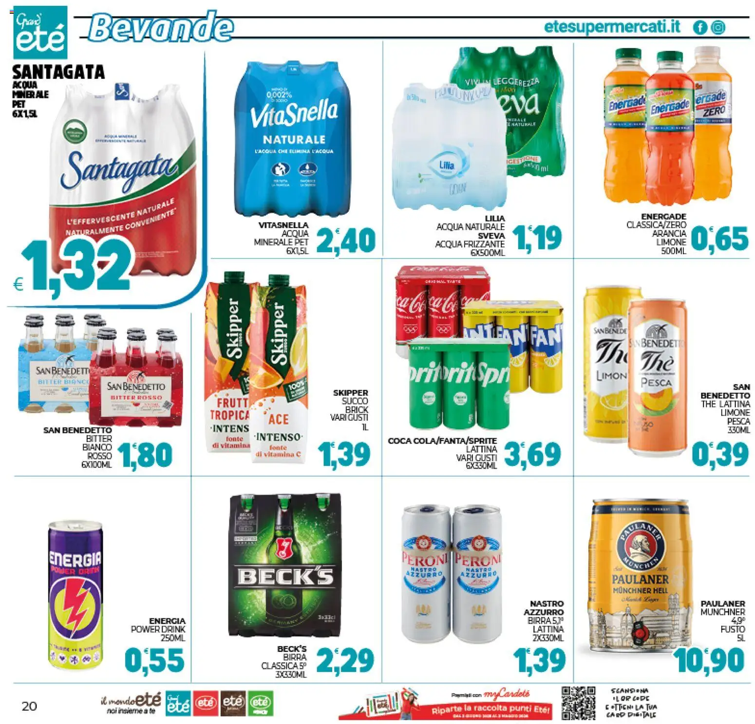Volantino Eté del 16.01.2026 | Pagina: 20 | Prodotti: Succo, Birra, Pesca, Arancia