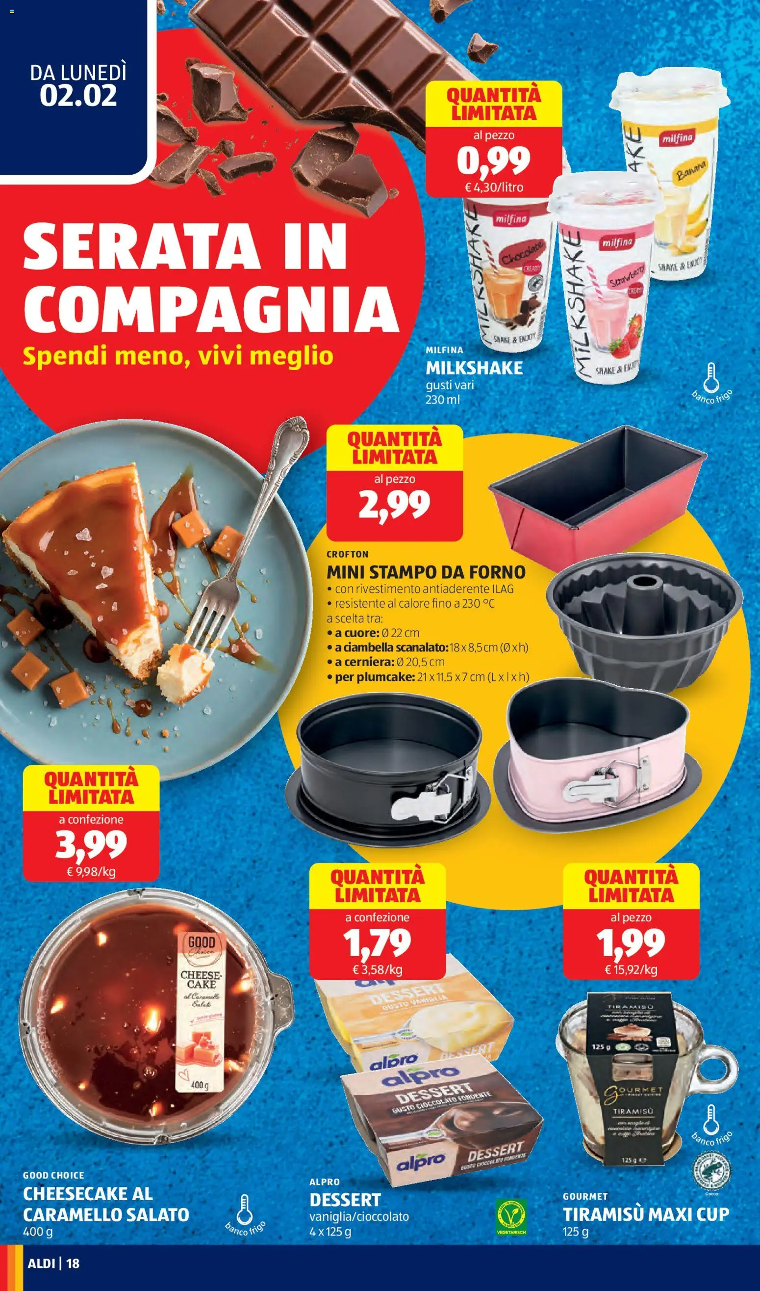 Volantino Aldi del 02.02.2026 | Pagina: 18 | Prodotti: Cioccolato, Plumcake, Forno