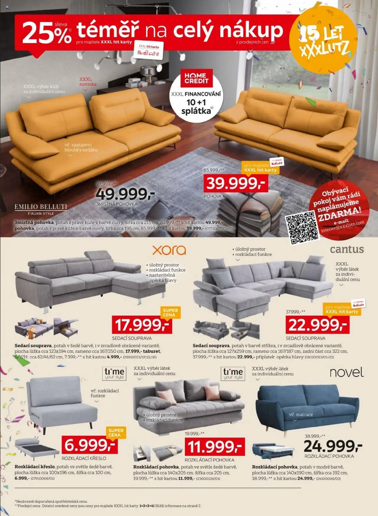 XXXLutz leták - Sleva 25 % na téměř celý nákup od 08.09.2025 | Strana: 4 | Produkty: Sedací souprava, Rozkládací pohovka, Matrace, Pohovka