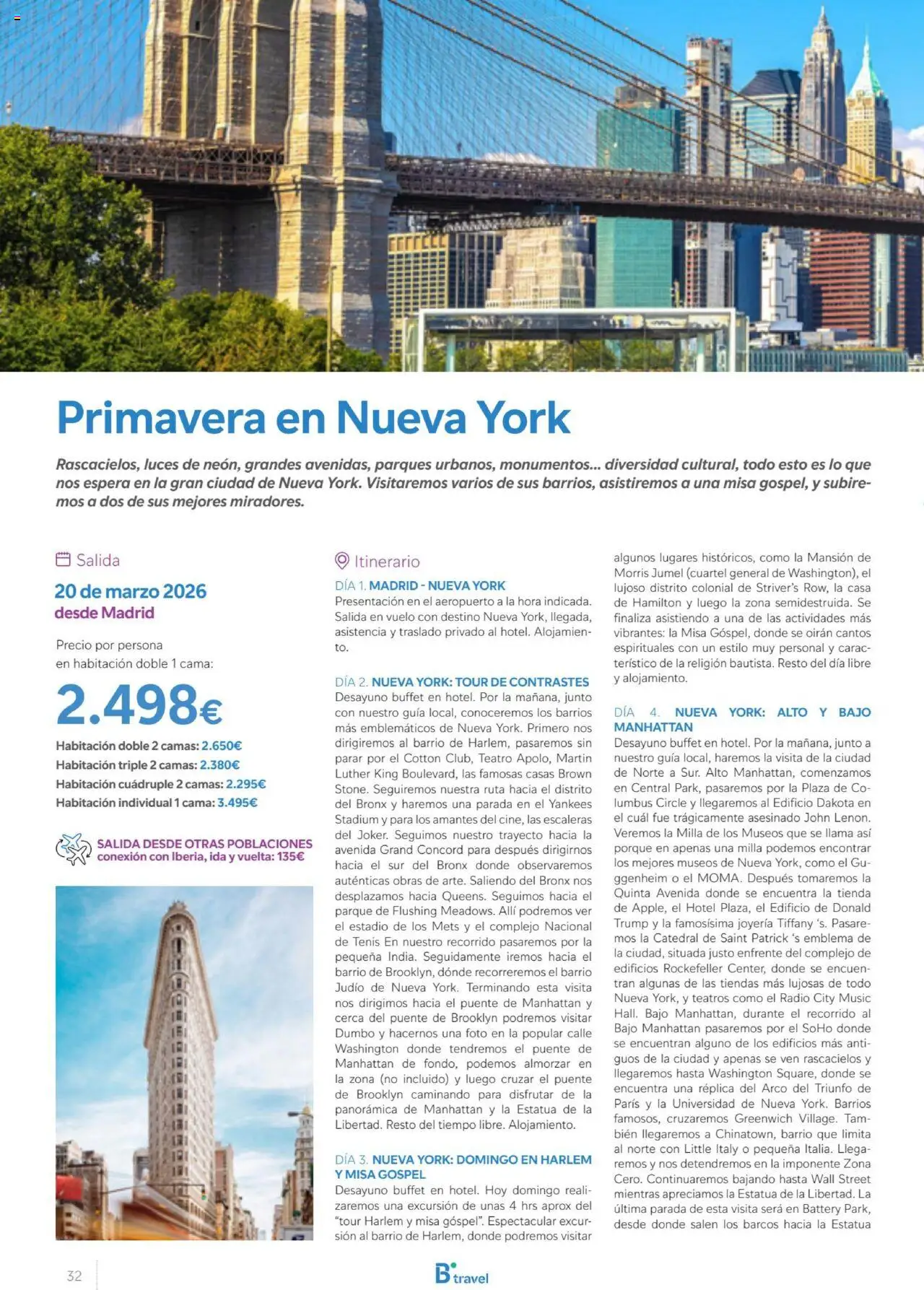 B the travel brand Viajeros Expertos Internacional 2026 │ válido desde el 03.10.2025 | Página: 32 | Productos: General, Radio, Cama