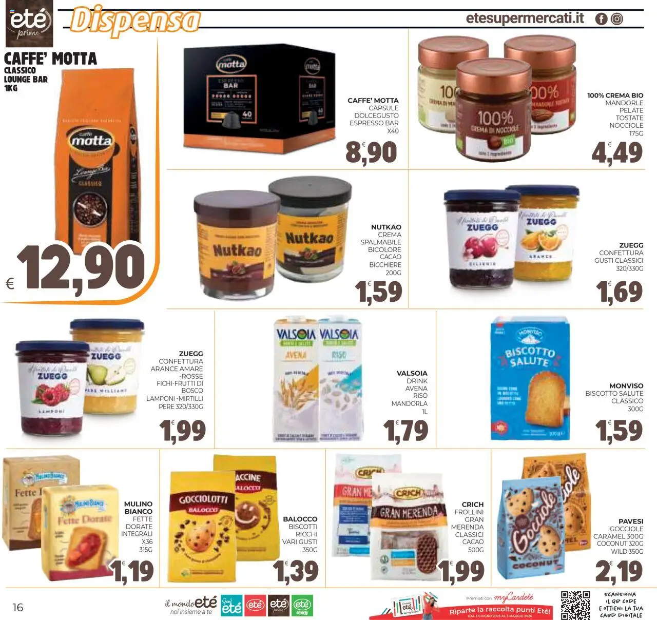 Volantino Eté del 05.08.2025 | Pagina: 16 | Prodotti: Crema, Tè, Biscotti, Mandorle