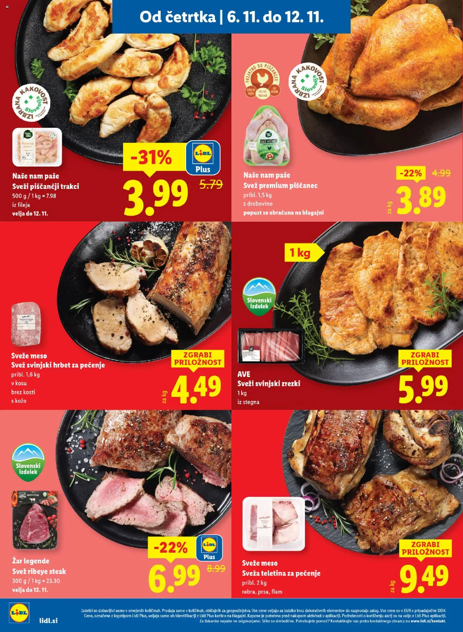 Novi Lidl katalog ponudbe – veljaven od 06.11.2025 | Stran: 2 | Izdelki: Zar, Teletina, Zrezki