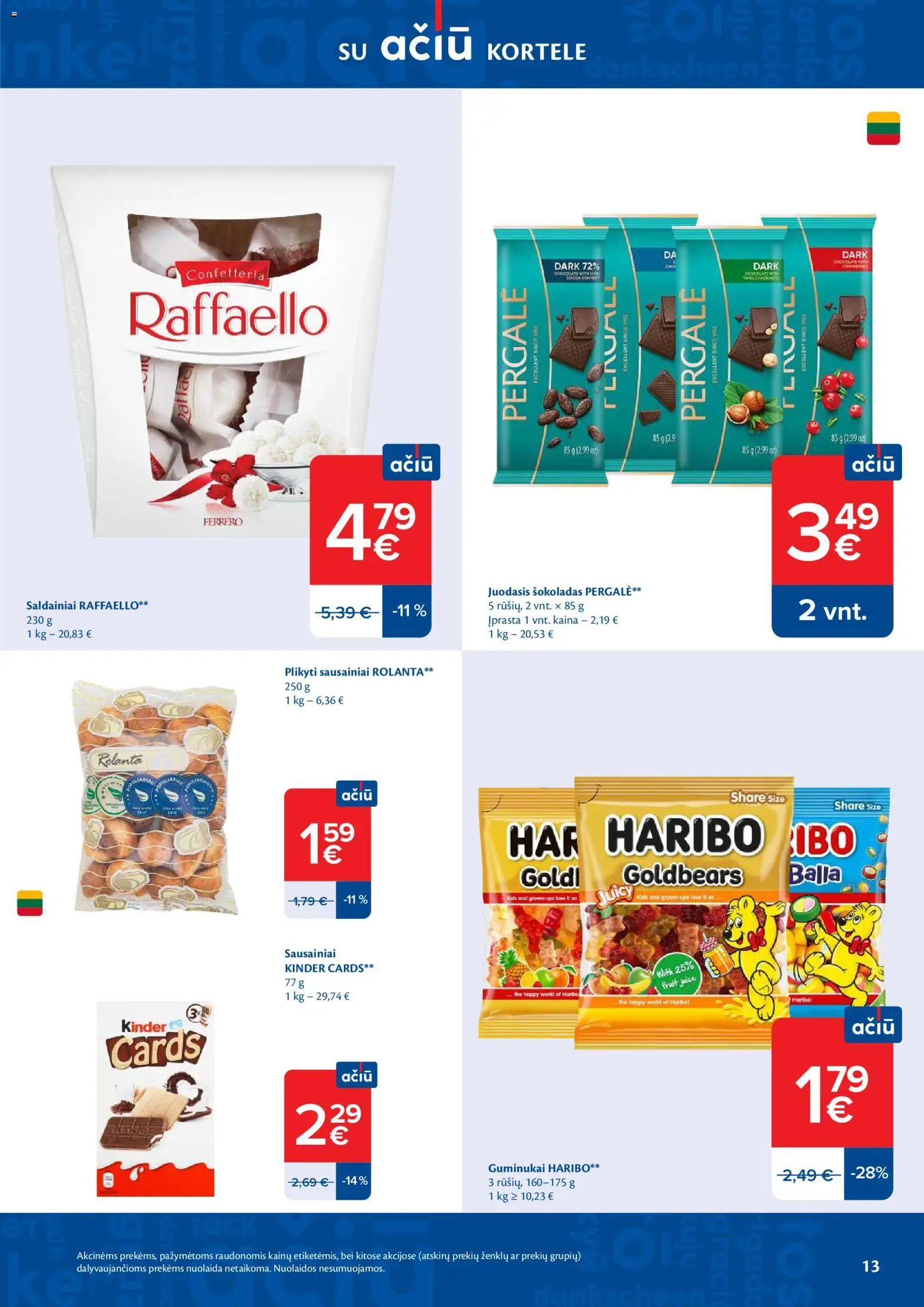 MAXIMA akcijos nuo 10.03.2026 | Puslapis: 13 | Prekių: Sausainiai, Šokoladas, Guminukai, Saldainiai