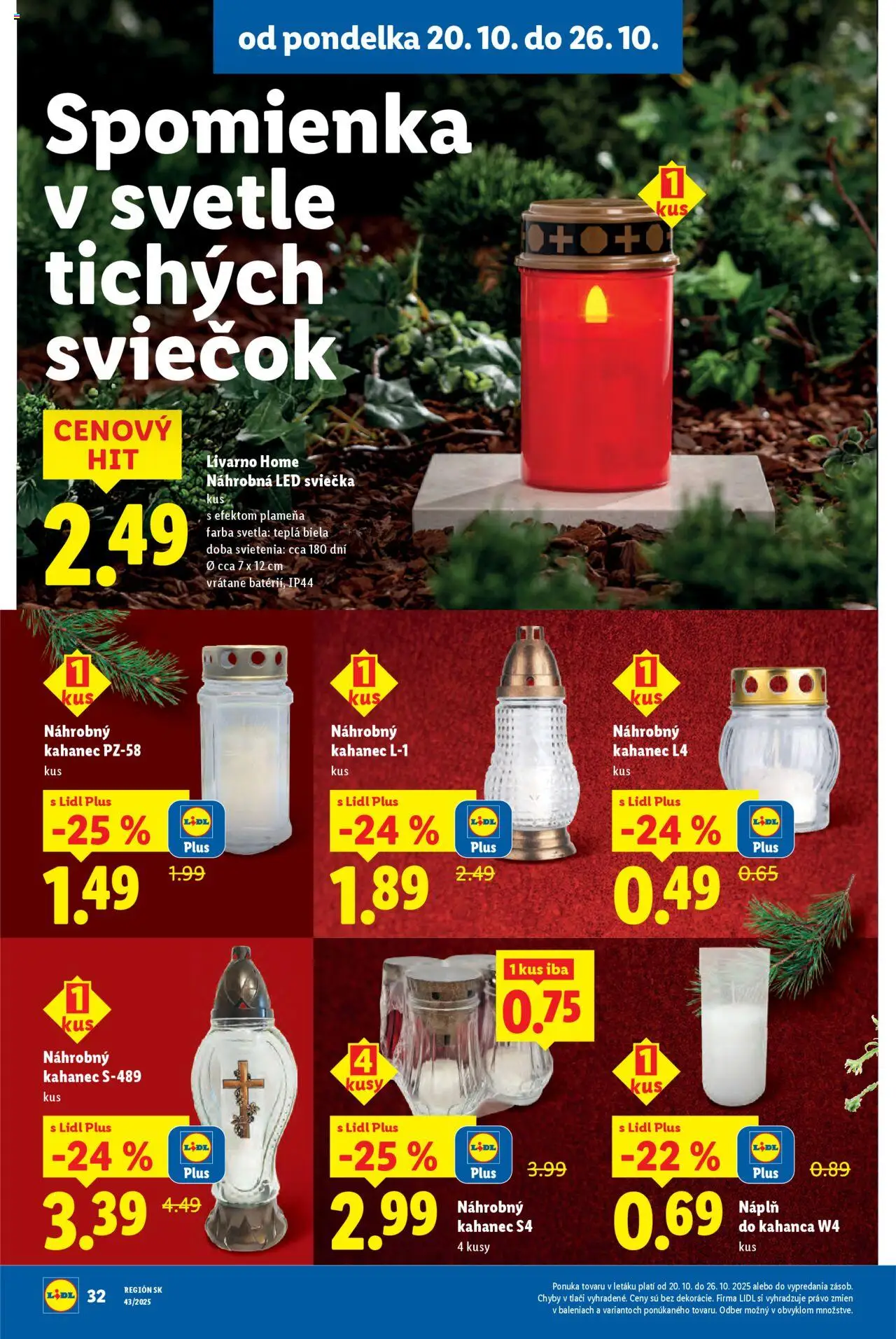 Nové Lidl akcie – leták je platný od 20.10.2025 | Strana: 48 | Produkty: Led, Svetlá