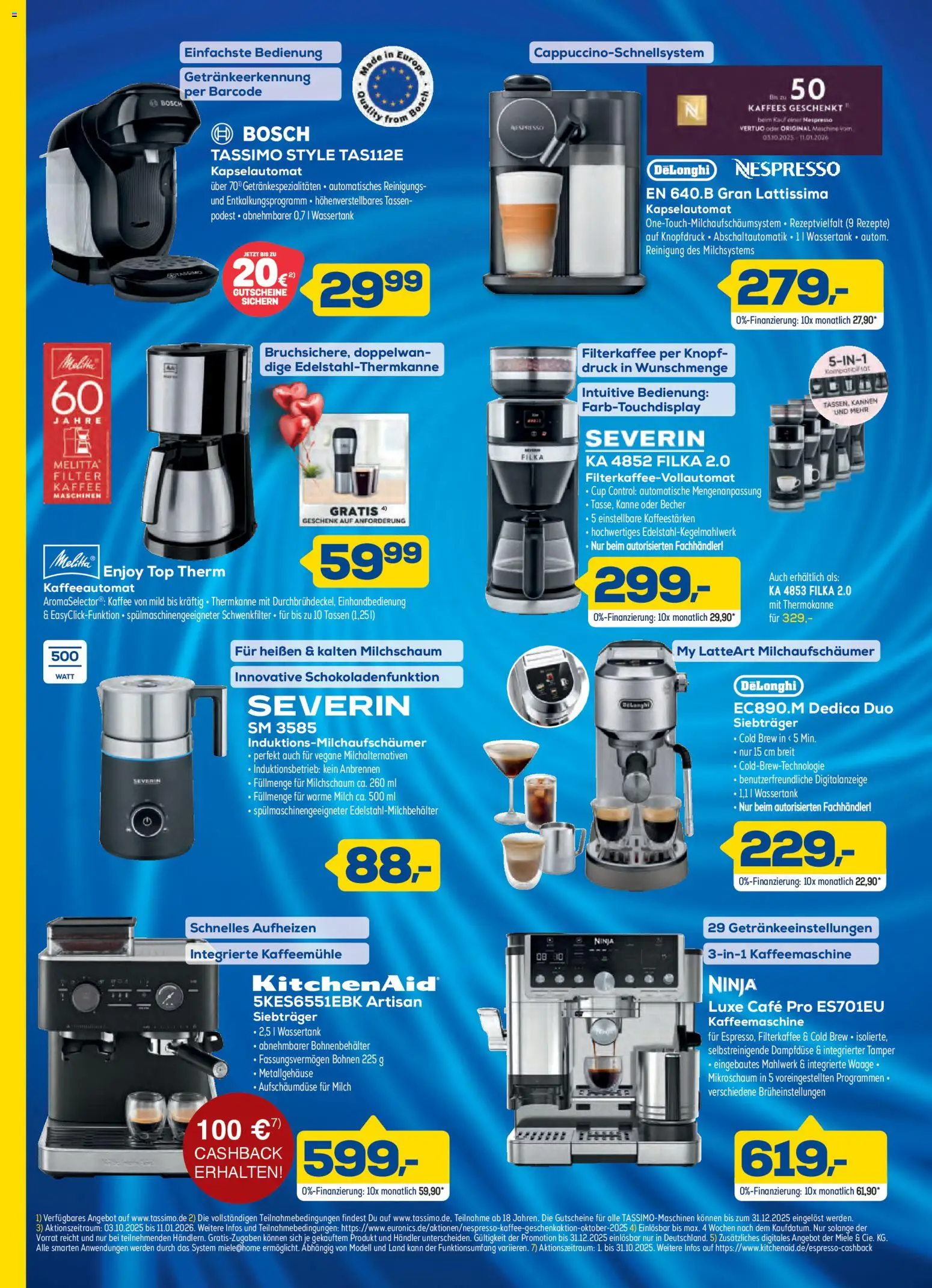 Euronics Prospekt 	 – gültig ab 29.10.2025 | Seite: 14 | Produkte: Melitta, Milch, Kaffee, Tassimo