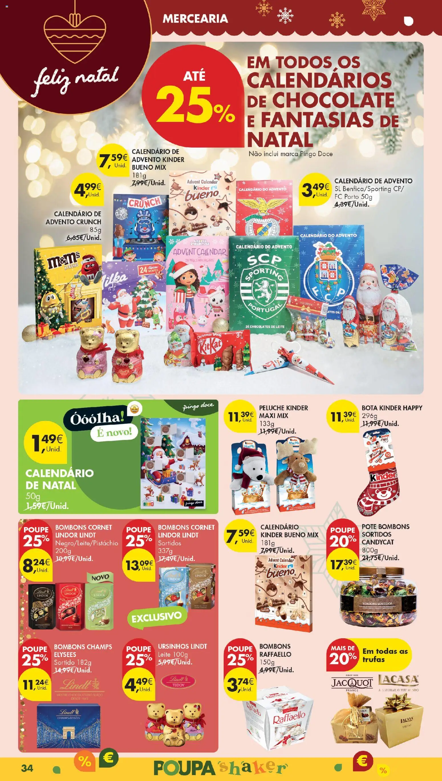 Pingo Doce Black Friday Madeira │ válido de 18.11.2025 | Página: 34 | Produtos: Chocolates, Leite, Chocolate