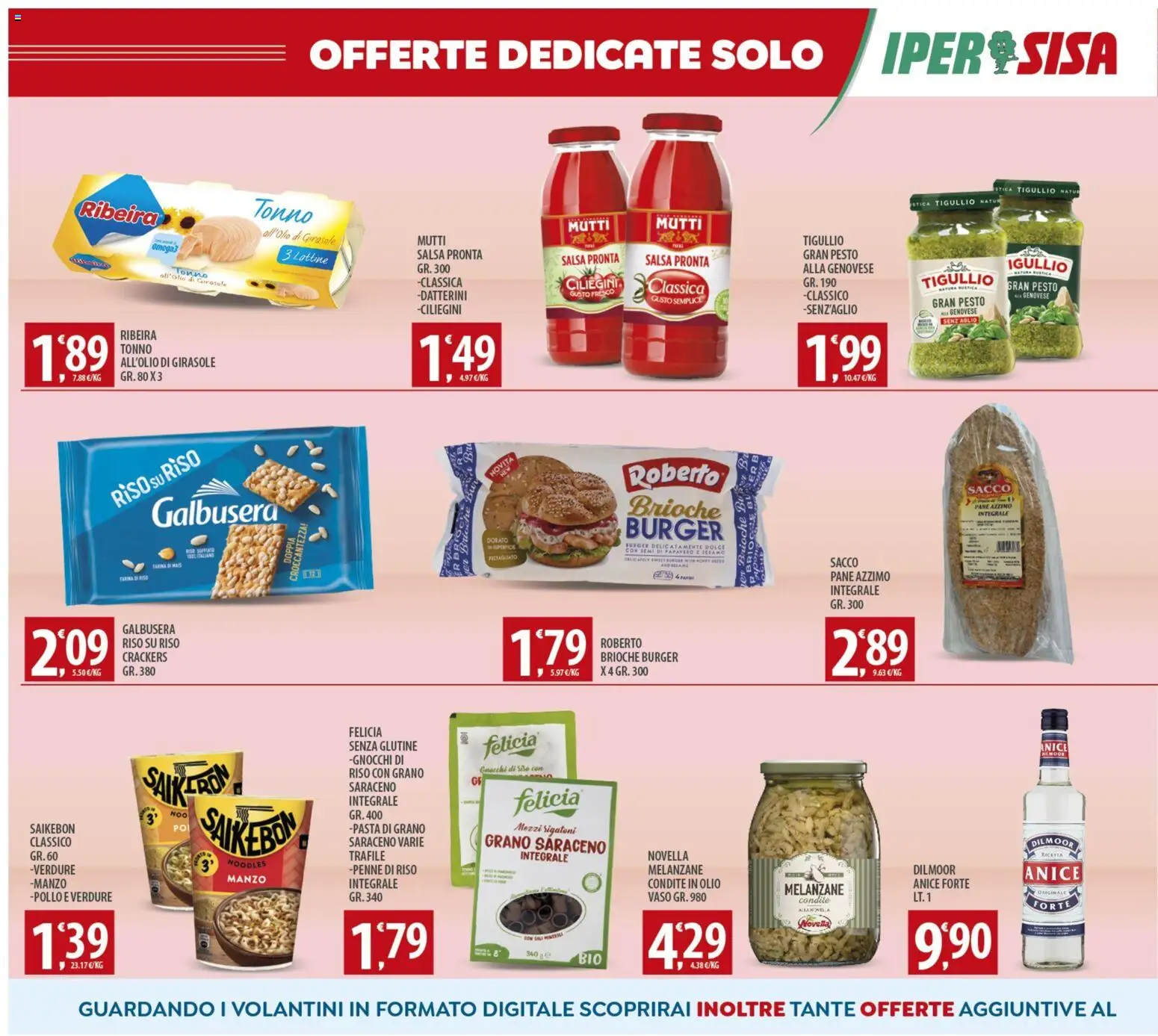 Volantino SISA del 14.11.2025 | Pagina: 14 | Prodotti: Pane, Salsa, Olio, Pasta