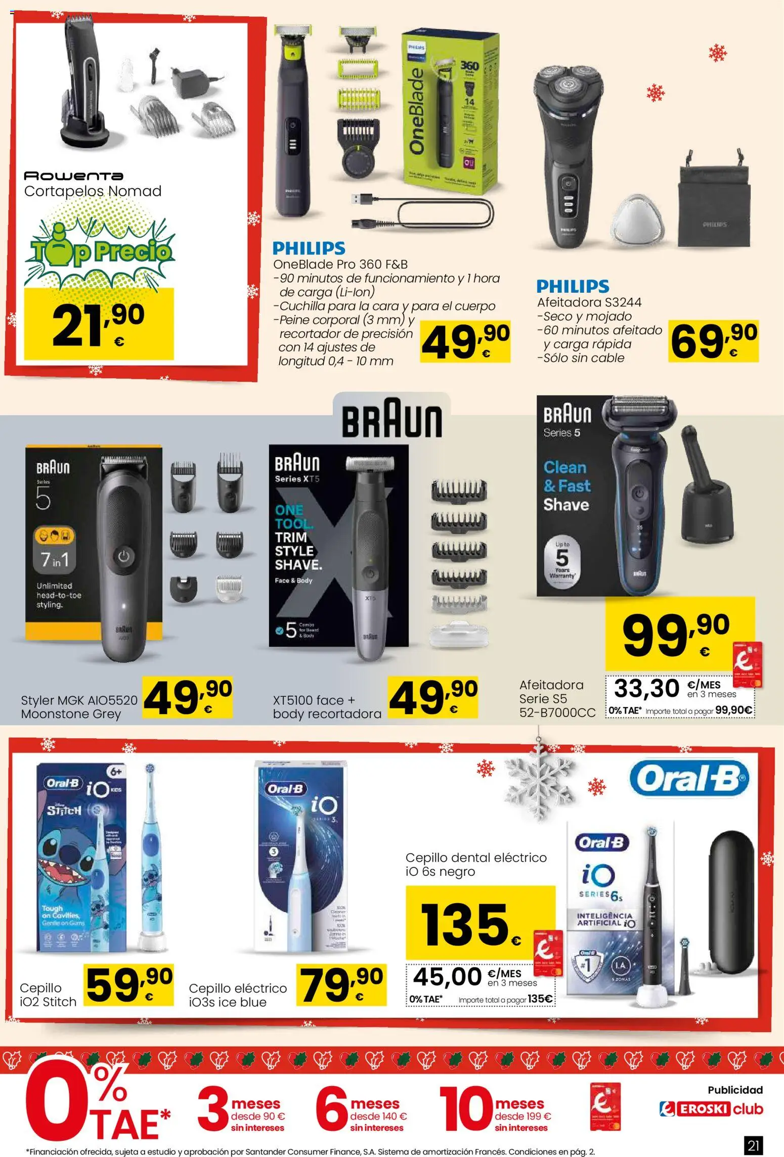 Eroski - Regalos │ válido desde el 02.12.2025 | Página: 21 | Productos: Cepillo, Cable, Afeitadora, Body
