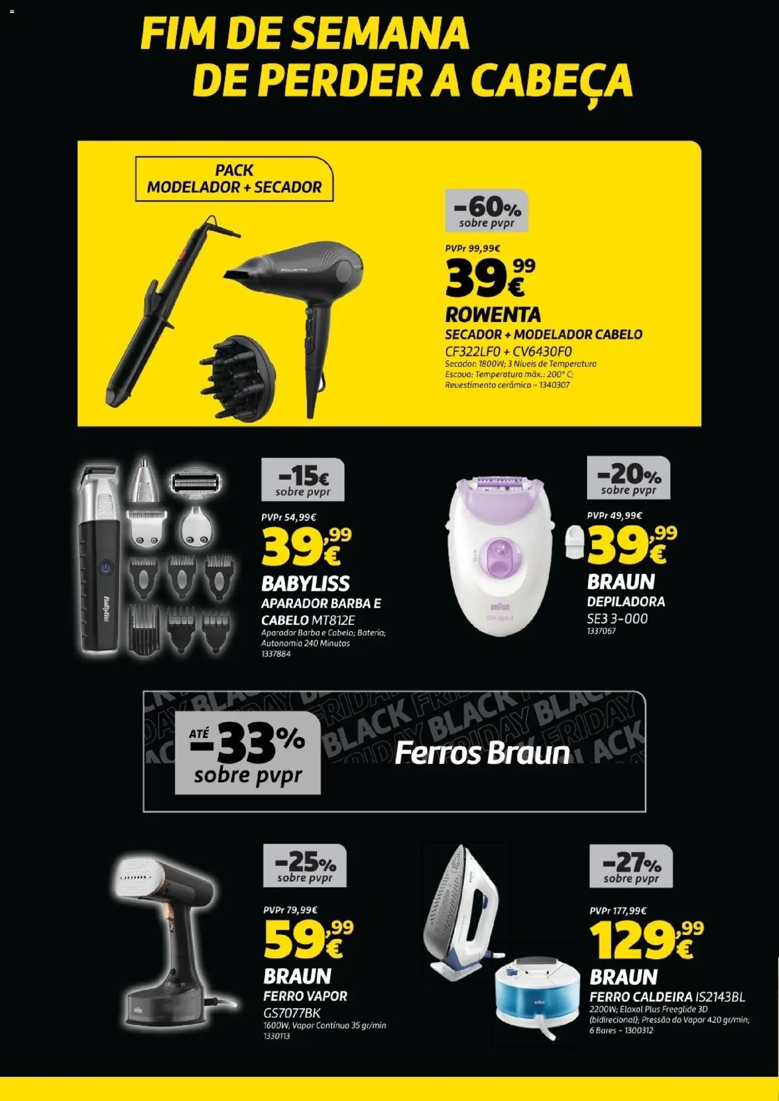 Radio Popular - Black Friday  │ válido de 08.11.2025 | Página: 10 | Produtos: Secador, Ferro, Depiladora, Aparador