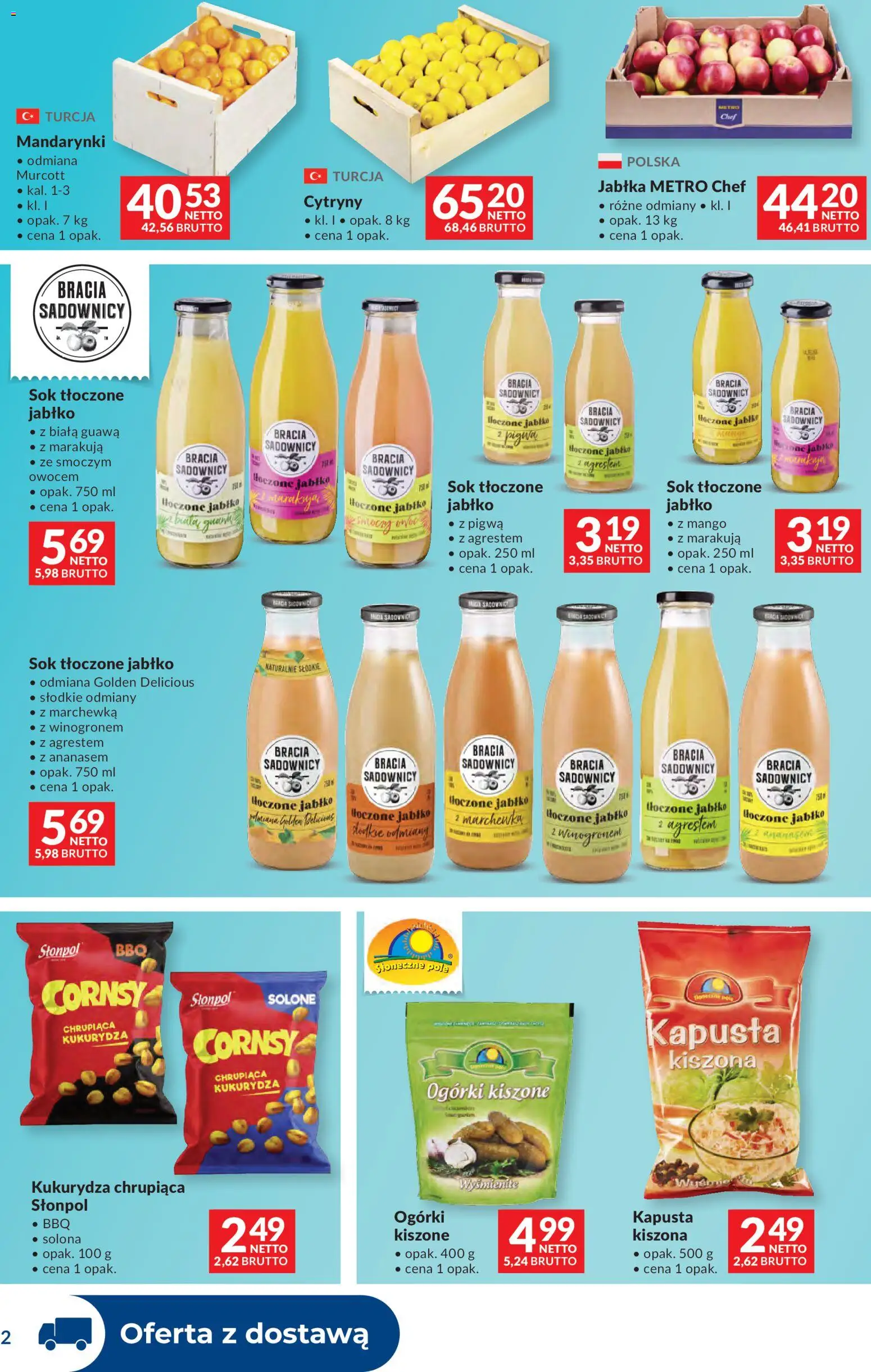 Makro Gazetka - Dystrybucja do sklepów od 20.01.2026 | Strona: 2 | Produkty: Kapusta, Kukurydza, Sok, Marchewka