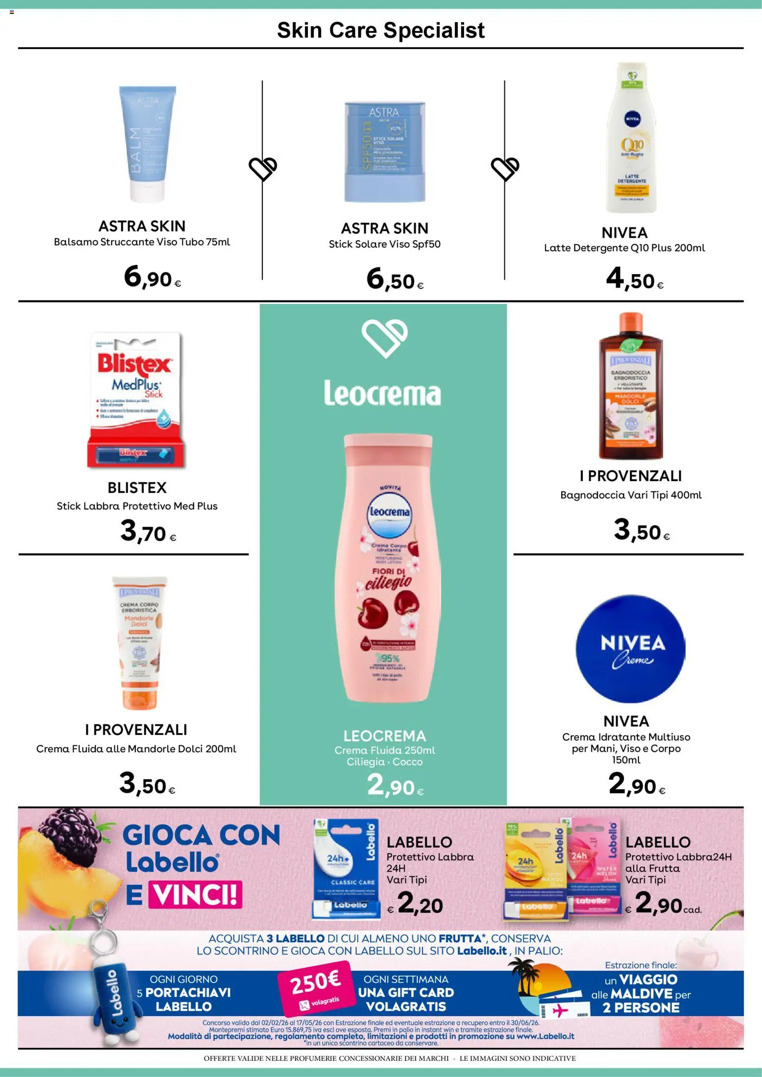 Volantino Idea bellezza del 27.03.2026 | Pagina: 12 | Prodotti: Balsamo, Struccante, Detergente, Mandorle