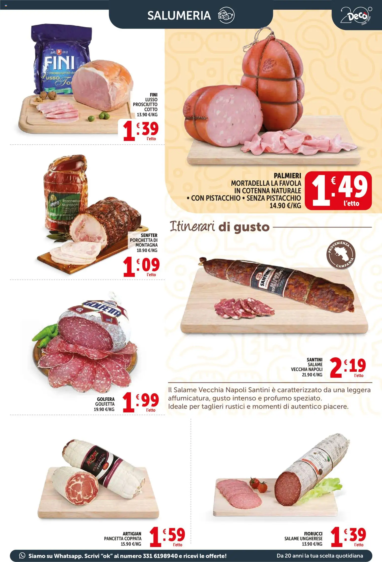 Volantino Decò del 21.04.2026 | Pagina: 3 | Prodotti: Salame, Prosciutto, Rustici, Profumo
