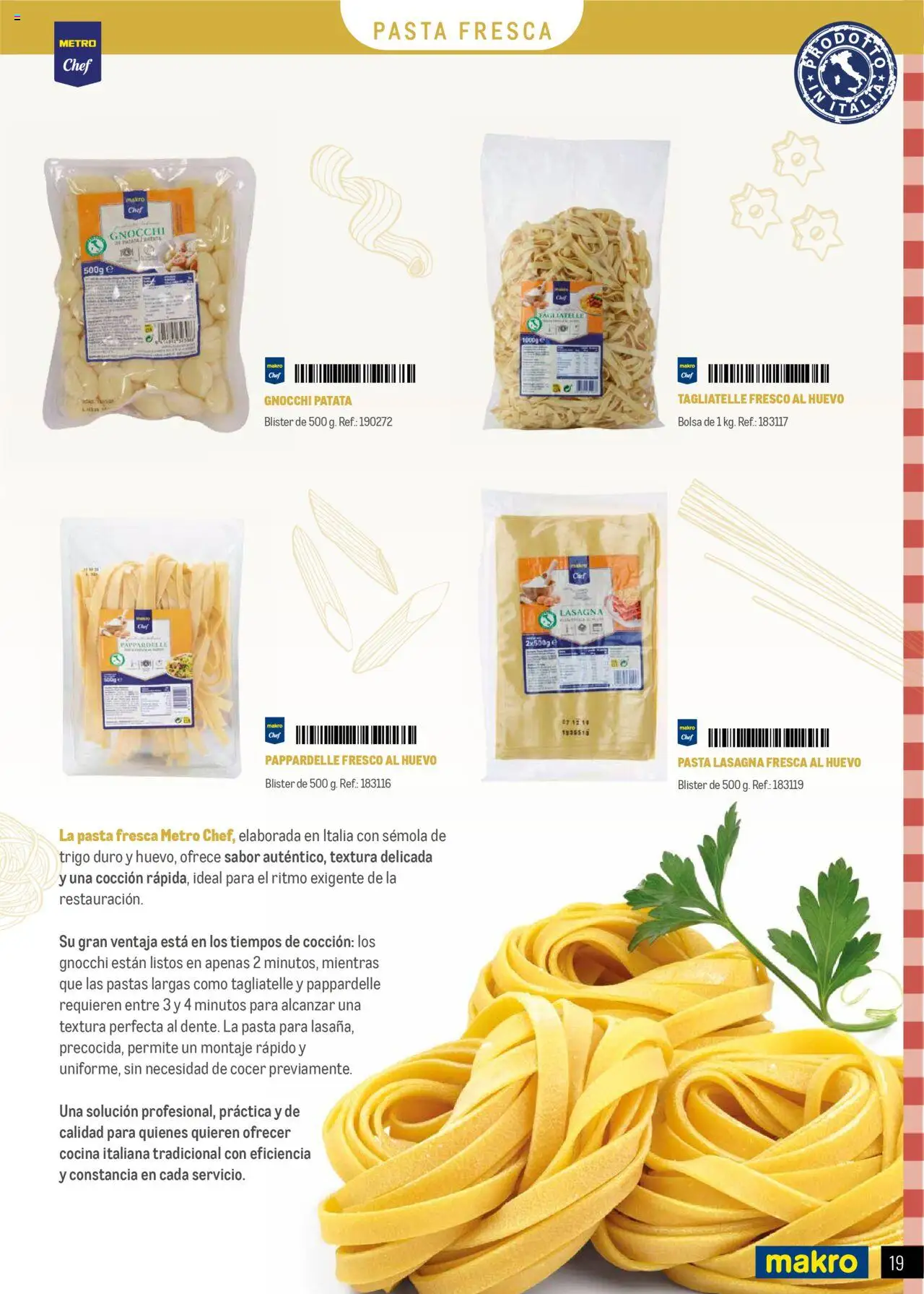 Makro - Restaurantes Italianos Canarias │ válido desde el 01.05.2025 | Página: 19 | Productos: Pasta, Bolsa, Cocina, Δαχτυλίδι φωτός