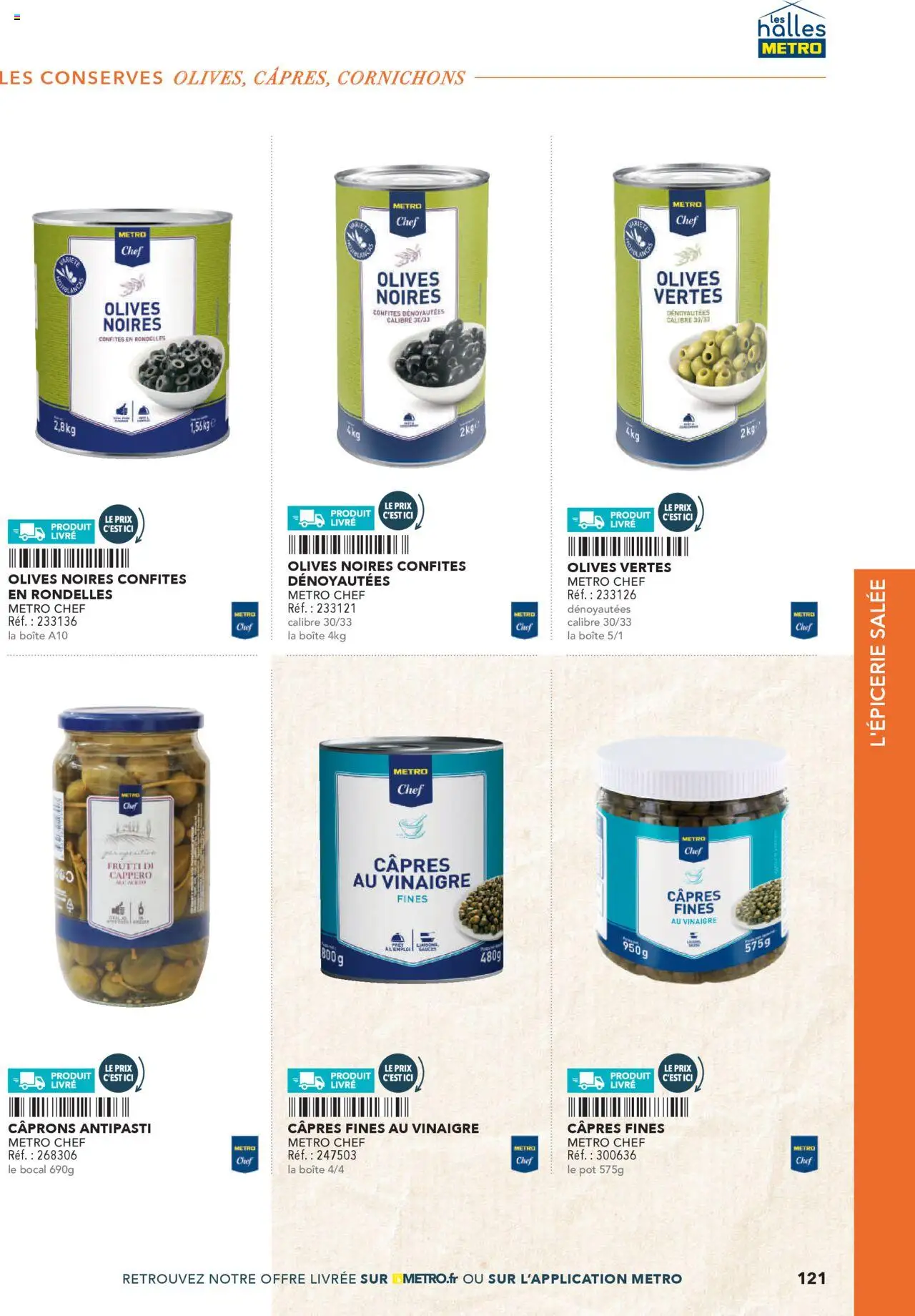  | Page: 121 | Produits: Olives, Vinaigre, Livre