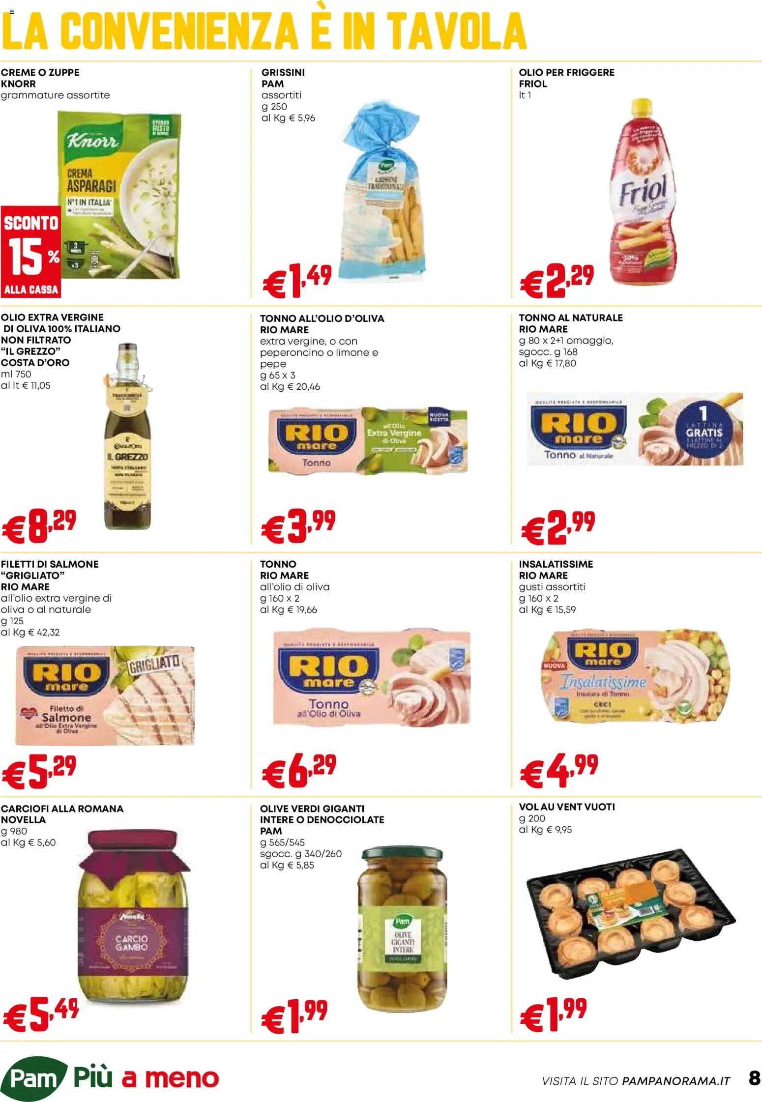 Volantino PAM del 04.12.2025 | Pagina: 8 | Prodotti: Ceci, Limone, Olio extra vergine, Olio per friggere