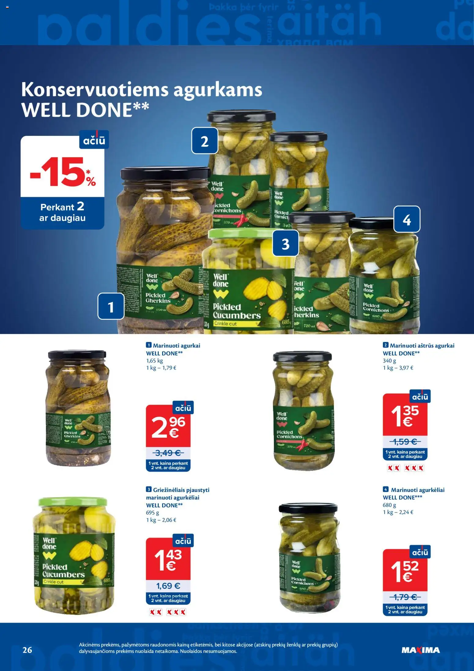 MAXIMA akcijos nuo 28.04.2026 | Puslapis: 26 | Prekių: Agurkai