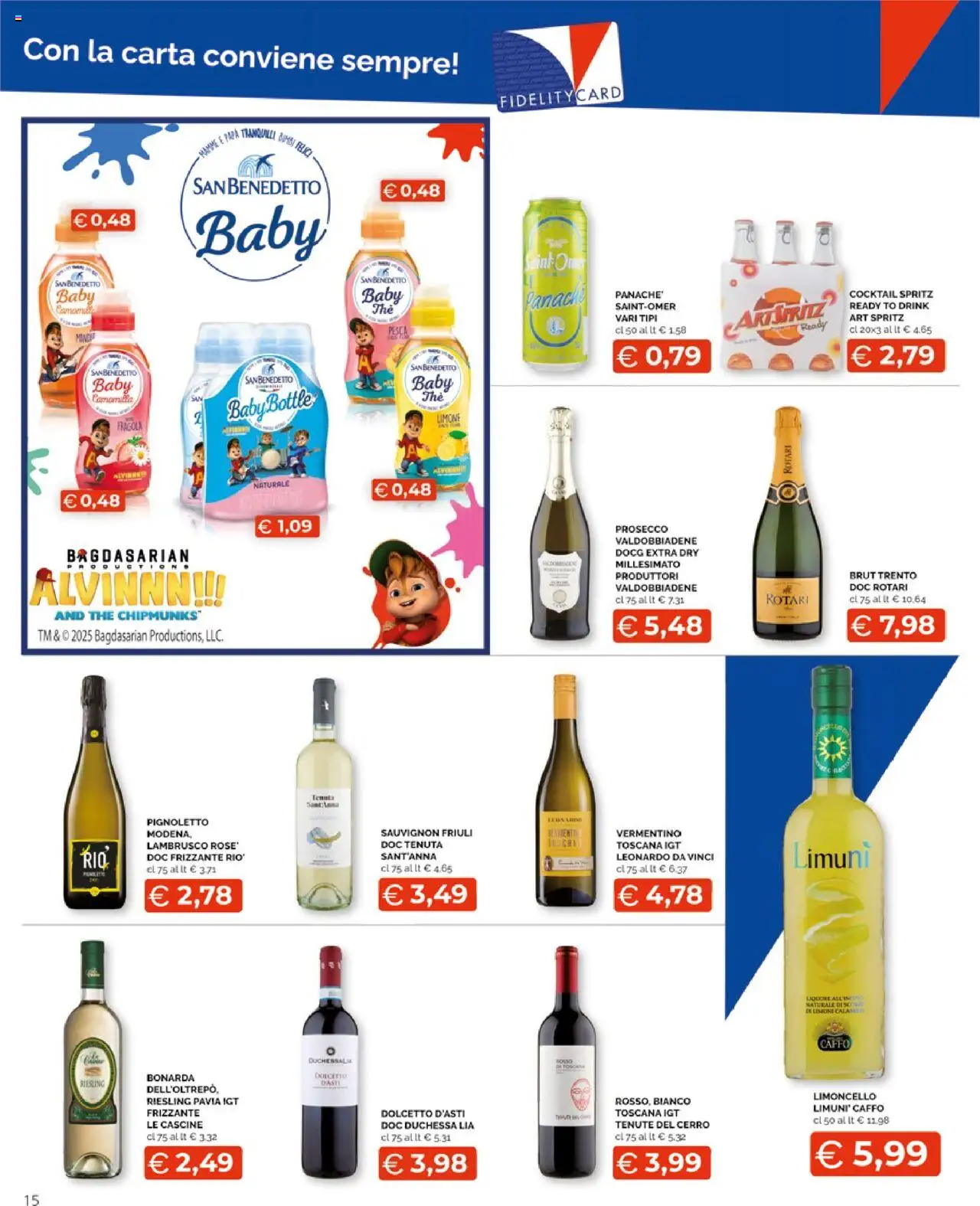 Volantino Mercatò del 18.09.2025 | Pagina: 15 | Prodotti: Prosecco, Pesca, The, Limoncello