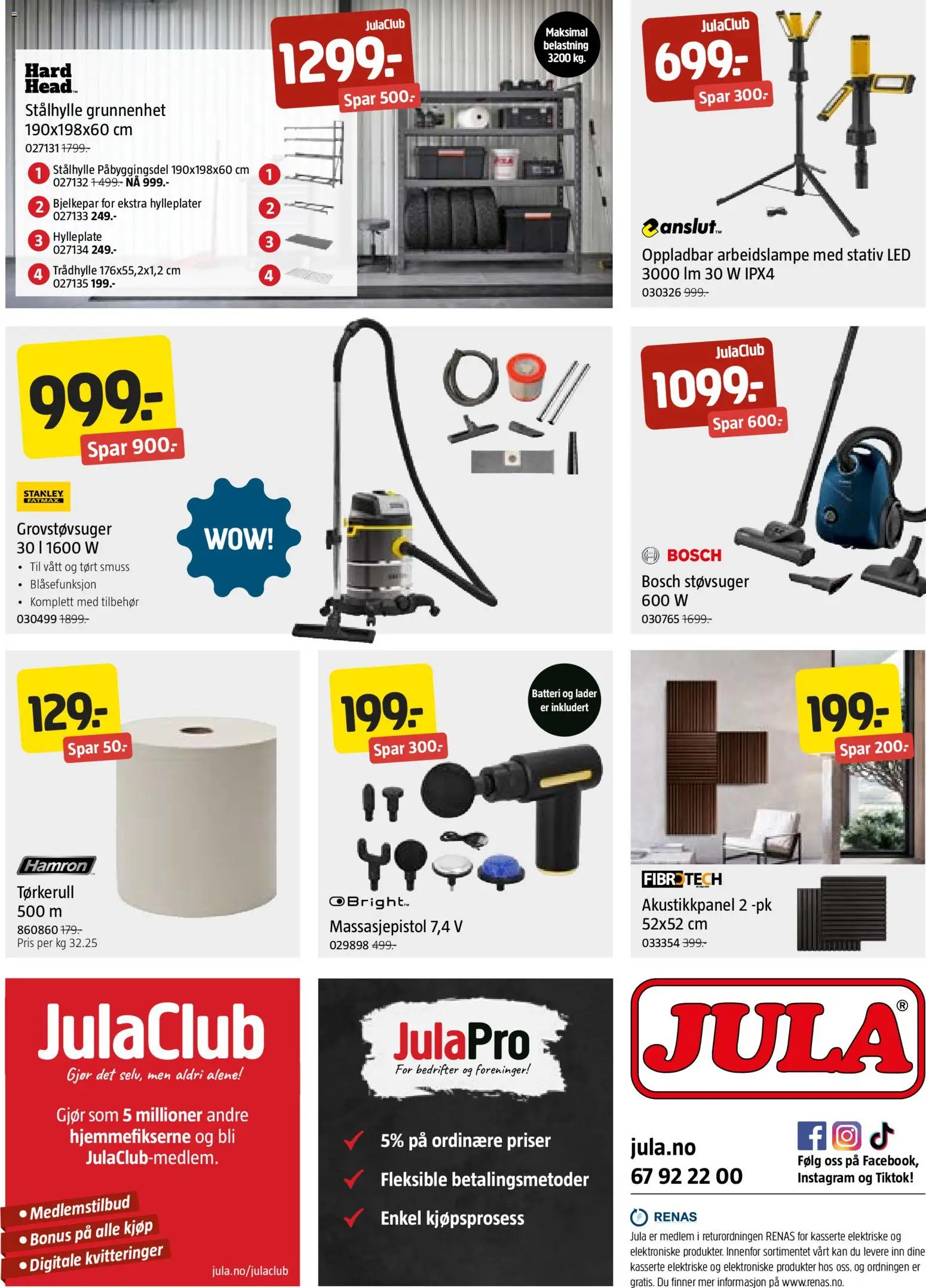 {H1} | Side: 20 | Produkter: Arbeidslampe, Støvsuger, Суміш дитяча, Batteri