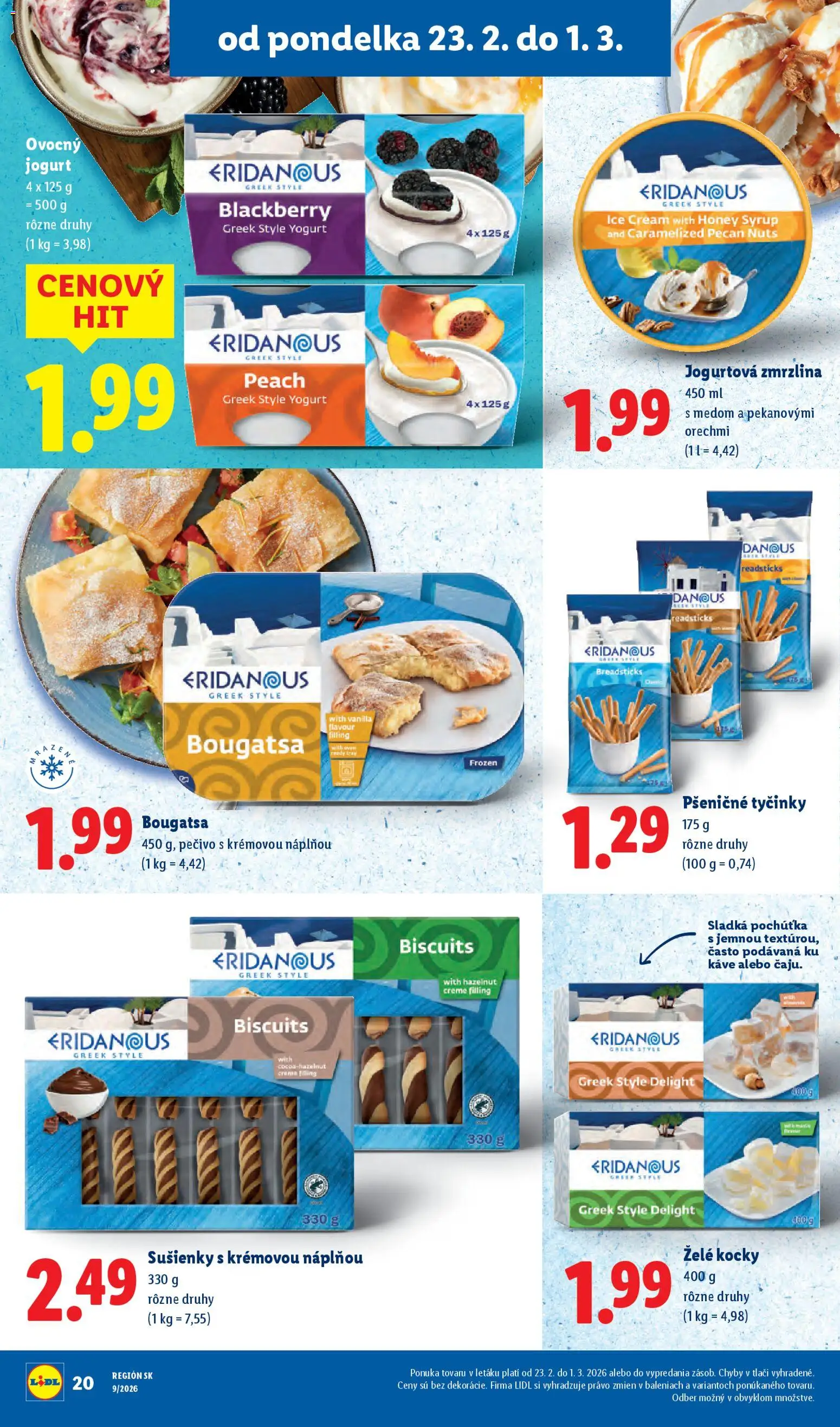 Nové Lidl akcie – leták je platný od 26.02.2026 | Strana: 58 | Produkty: Jogurt, Zmrzlina