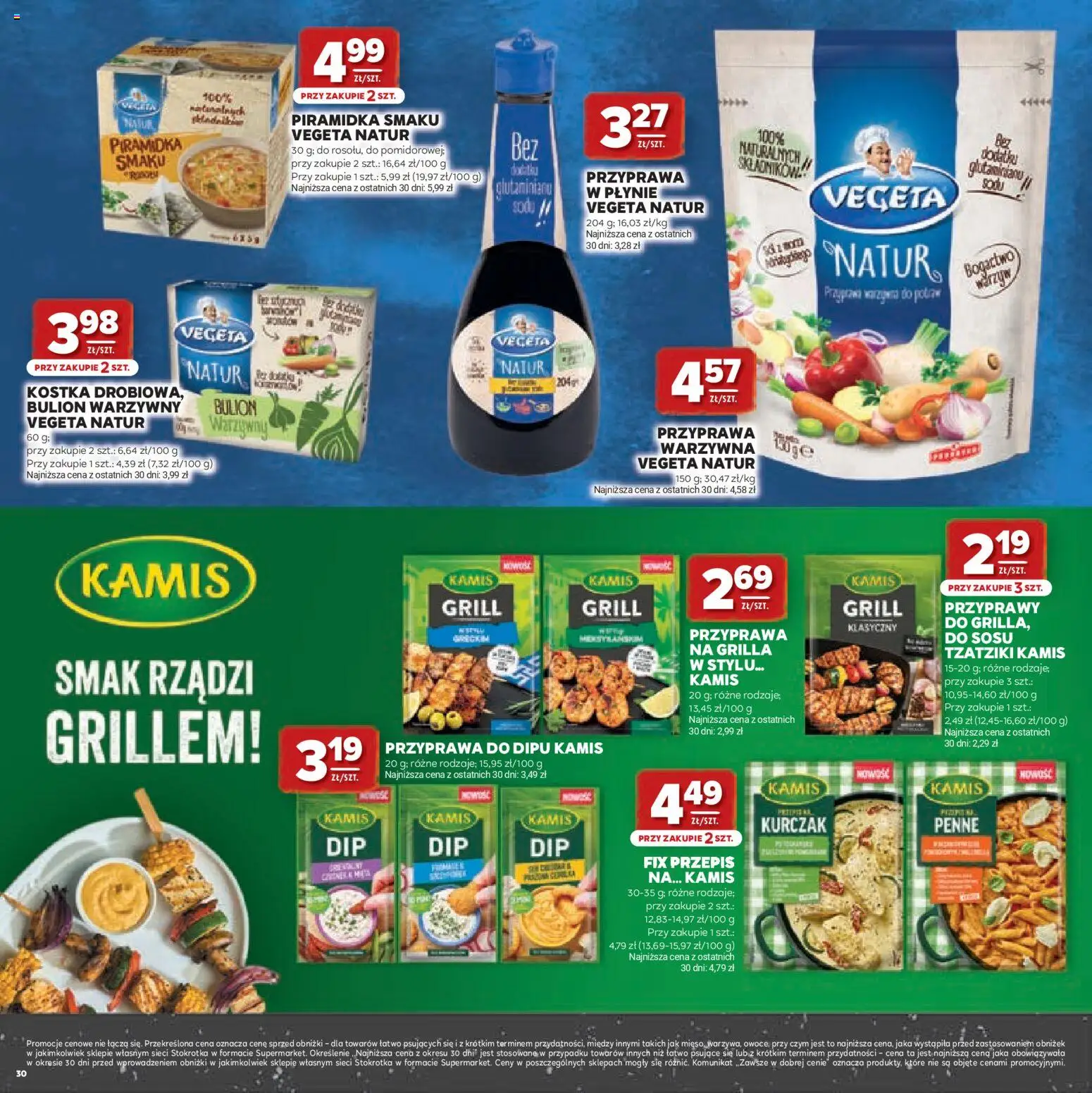 Stokrotka gazetka - Grill od 23.04.2026 | Strona: 30 | Produkty: Kurczak, Penne, Grill, Bulion warzywny
