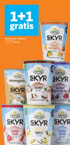 Arla SKYR AARDBEI FRAISE, Strawberry flavored Icelandic style yogurt, 0% fat. - Voorbeeld van een folder van Albert Heijn, geldig van 16.02.2026 | Pagina: 14