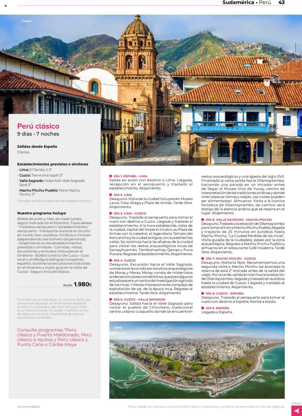 Viajes El Corte Inglés Centroamérica y Sudamérica │ válido desde el 01.01.2025 | Página: 43 | Productos: Lima, Café, Audio