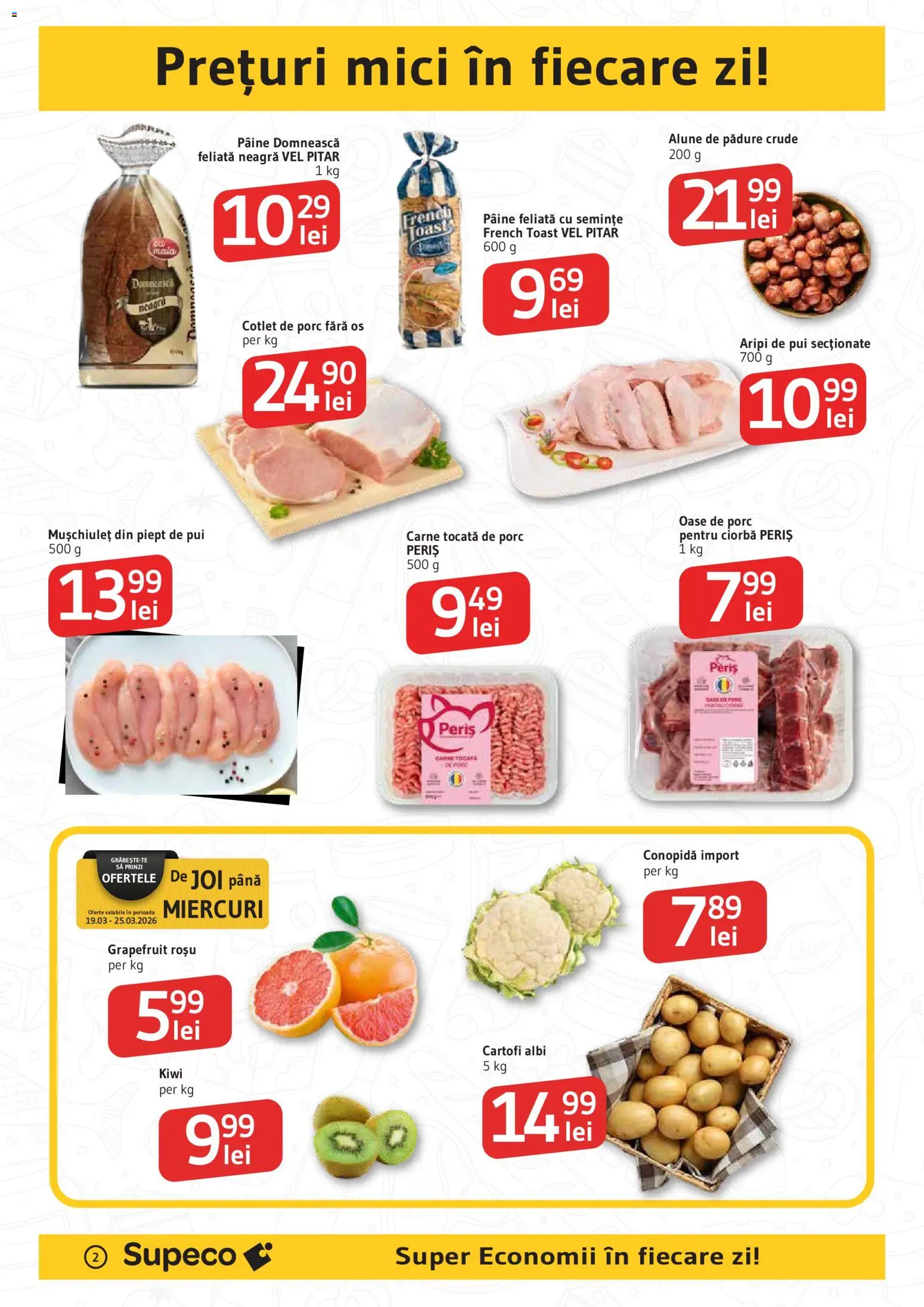 Noul catalog Supeco – valabil de la 19.03.2026 | Pagină: 2 | Produse: Lait de coco, Mici, Alune, Pâine