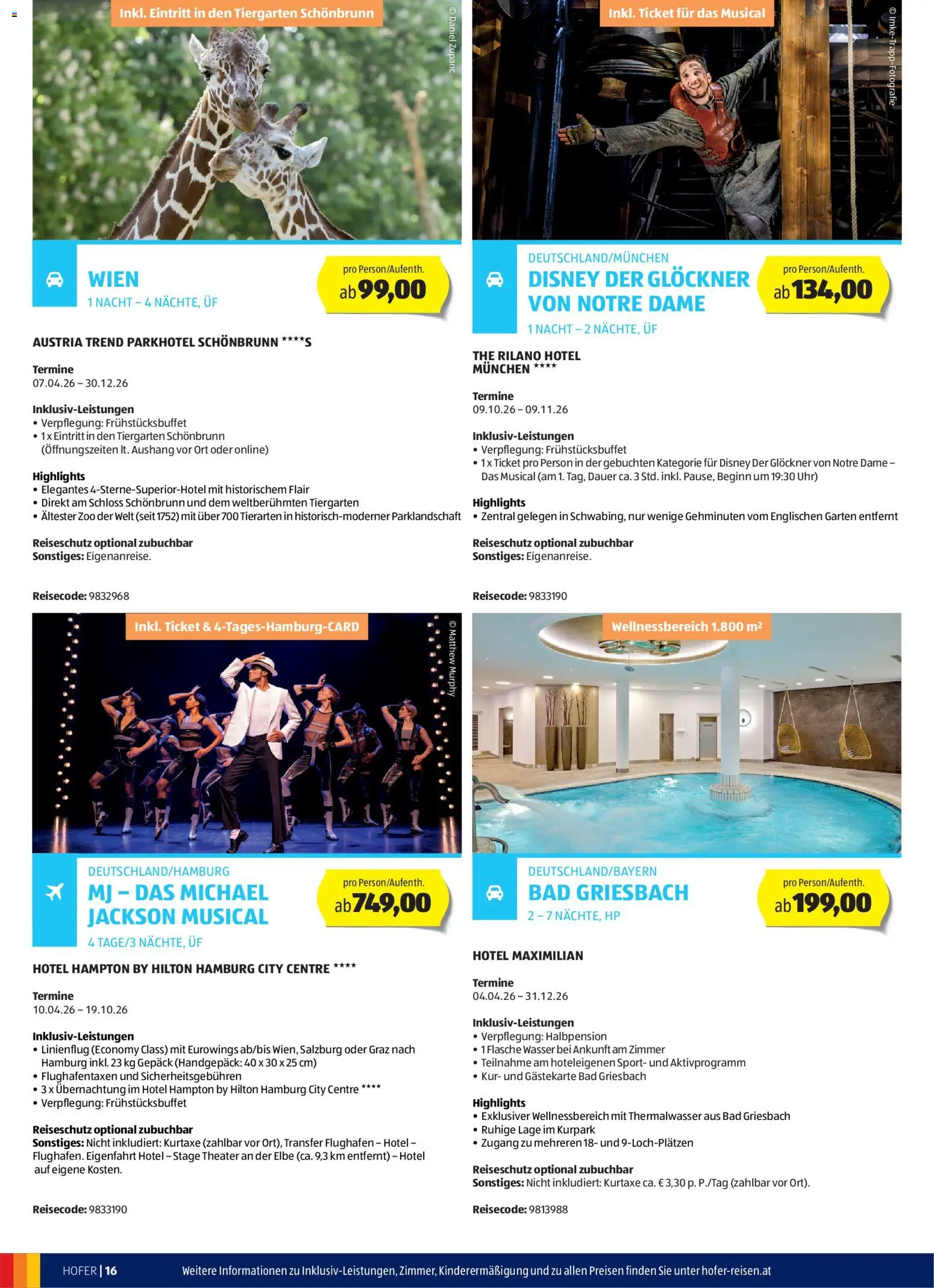 Hofer - Hofer Reisen Katalog gültig ab 01.04.2026 | Seite: 16