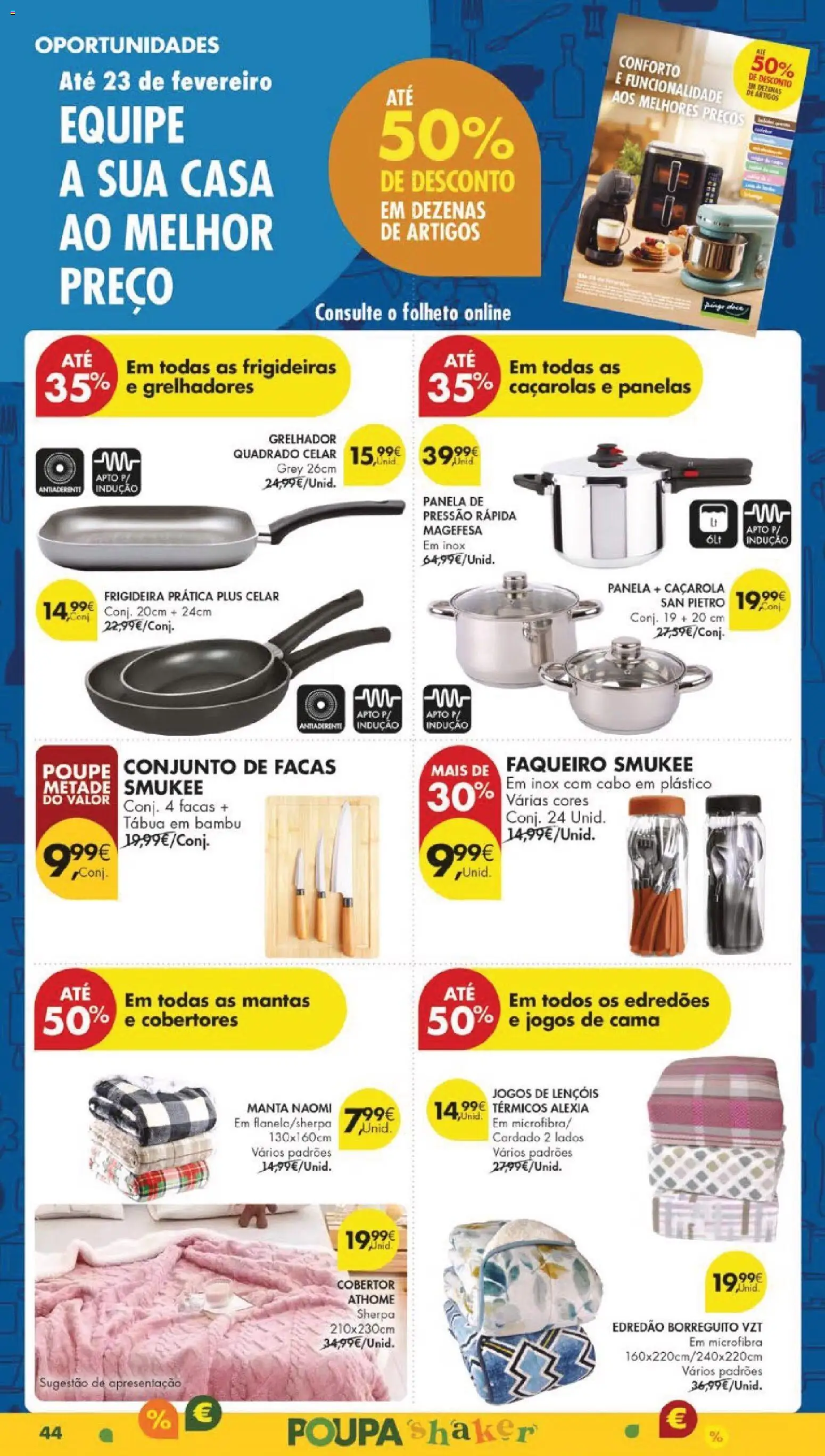 Pingo Doce folheto │ válido de 17.02.2026 | Página: 54 | Produtos: Tábua, Jogos, Frigideira, Cama