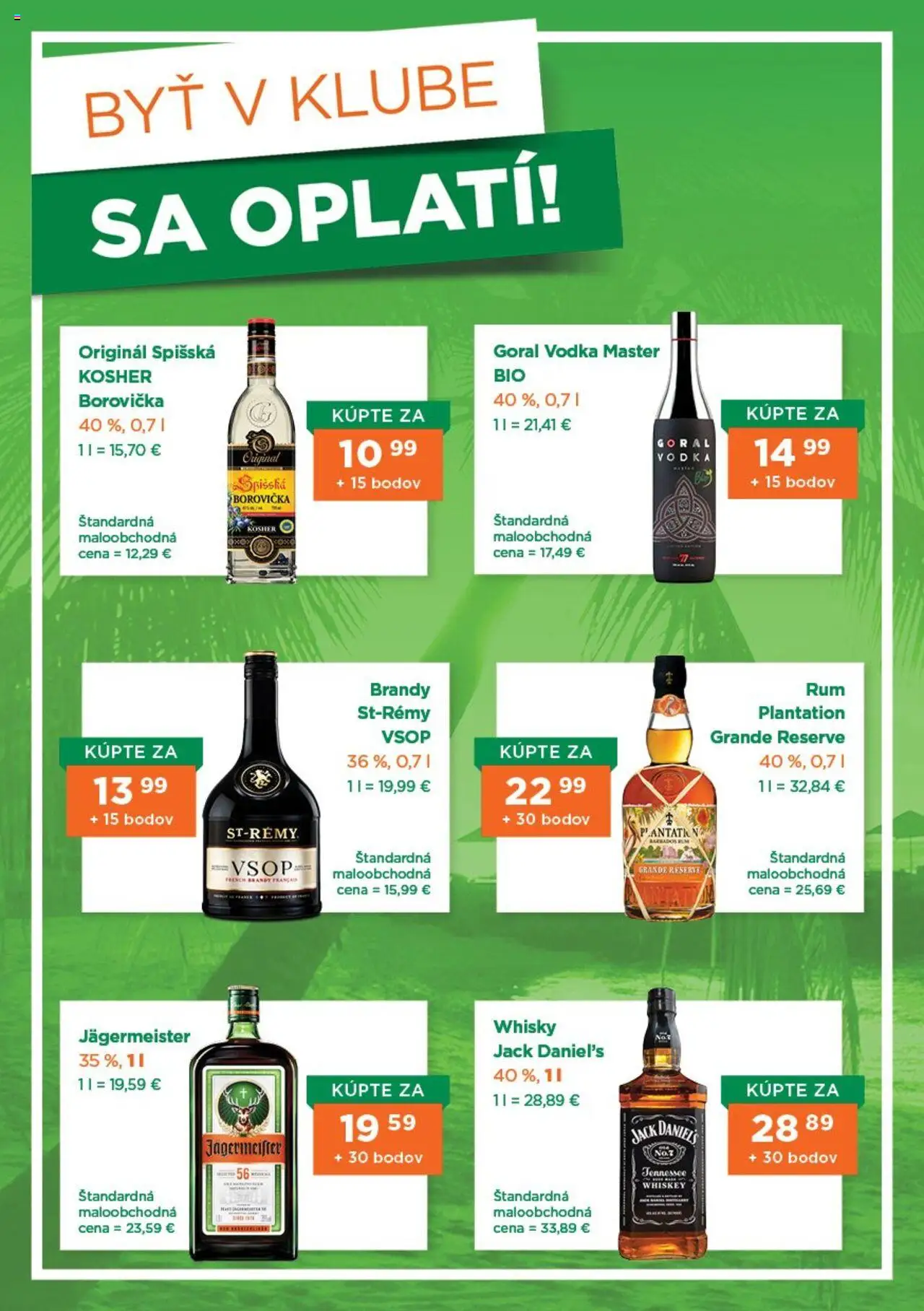1day vernostný katalóg │ platný od 01.08.2025 | Strana: 2 | Produkty: Brandy, Vodka, Whisky, Jack Daniel's