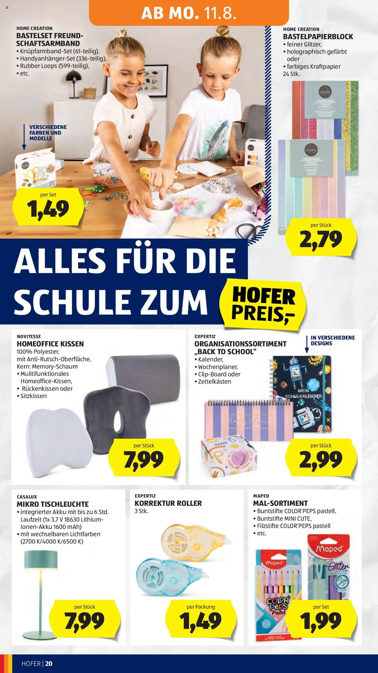 Hofer Flugblatt gültig ab 08.08.2025 | Seite: 24 | Produkte: Kissen